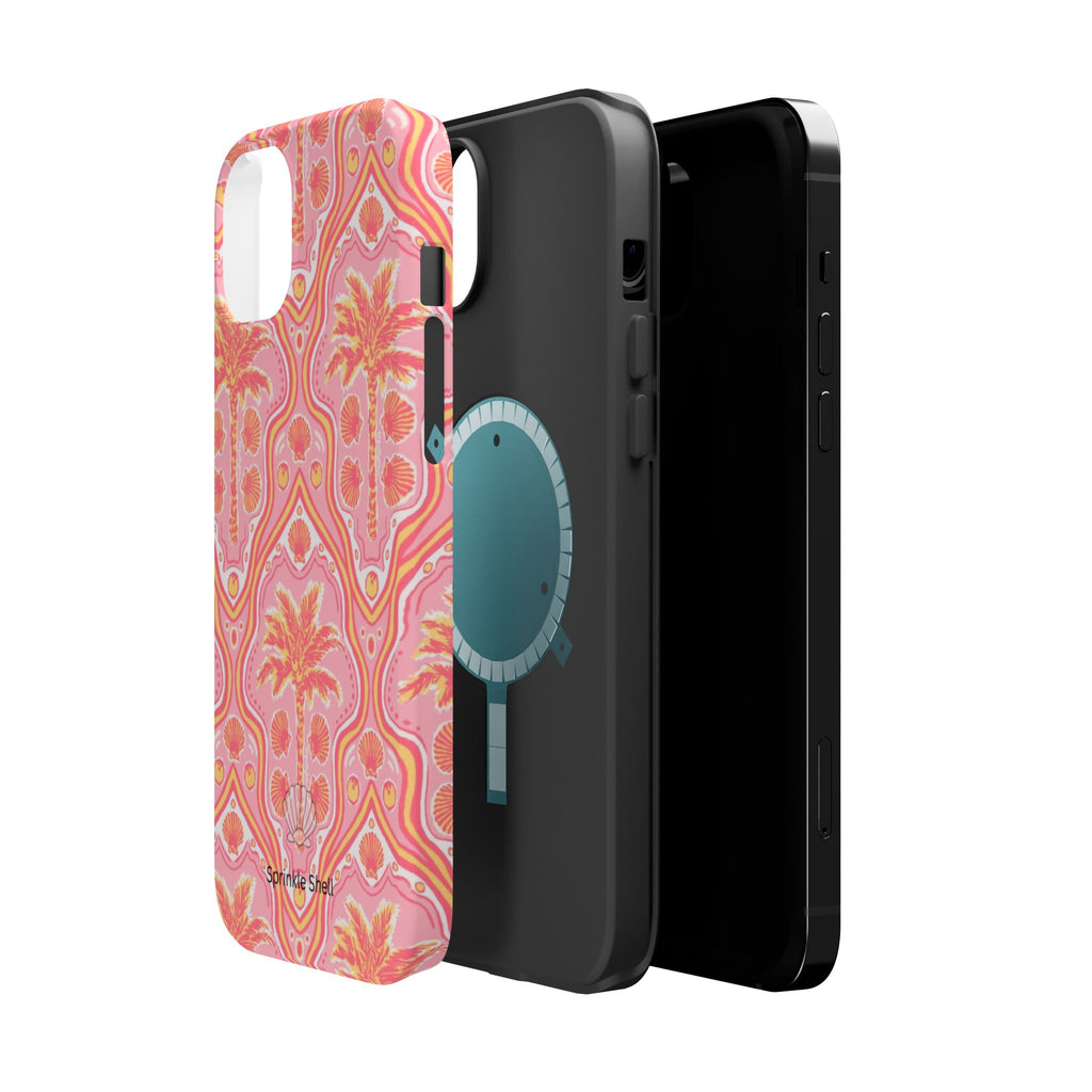 MagSafe pink pink summer palm tree case