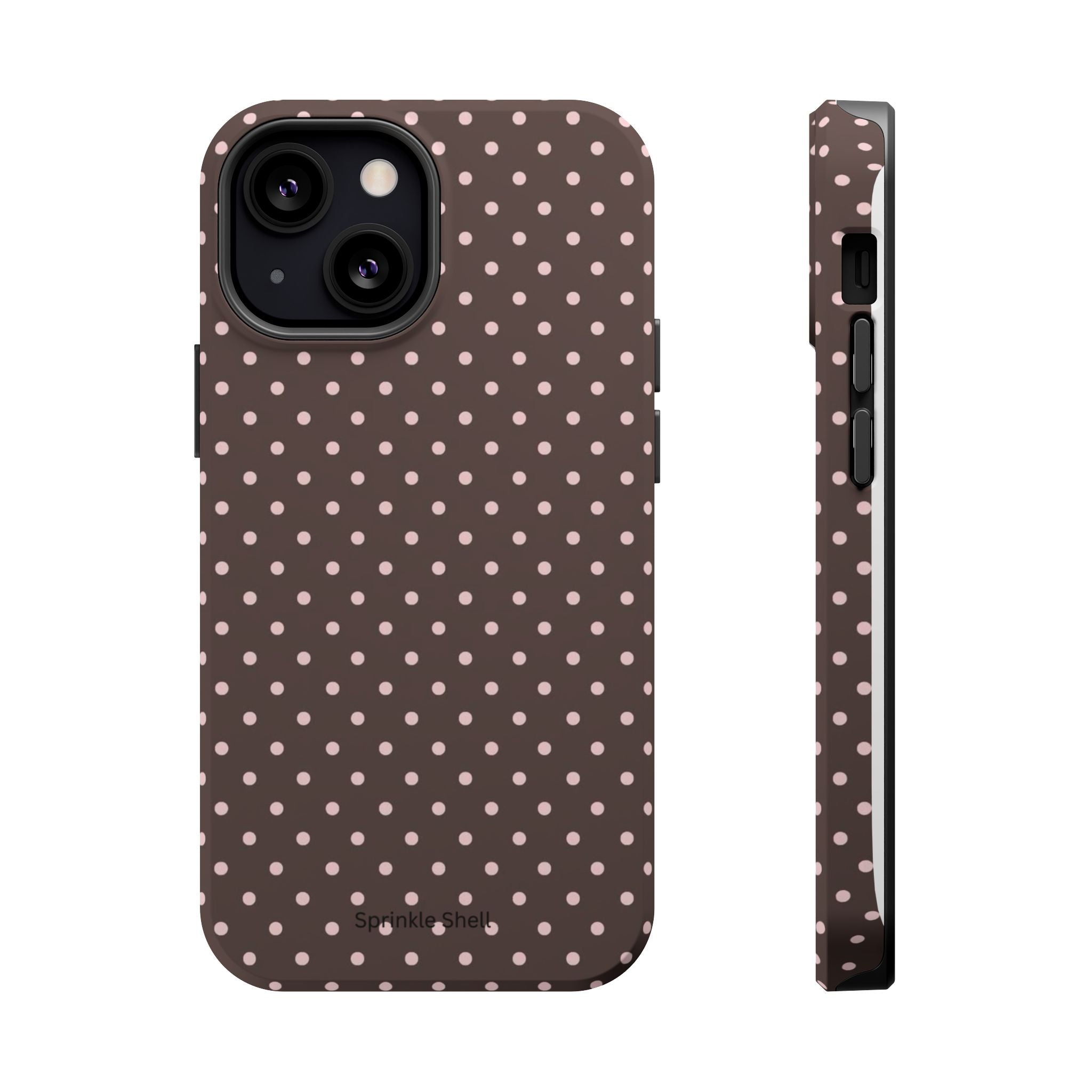 MagSafe Brown And Pink Polkadot Iphone Case