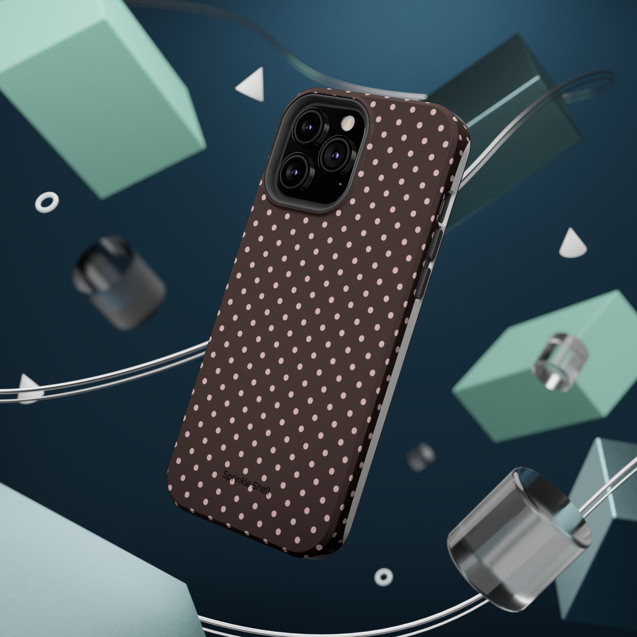 MagSafe Brown And Pink Polkadot Iphone Case