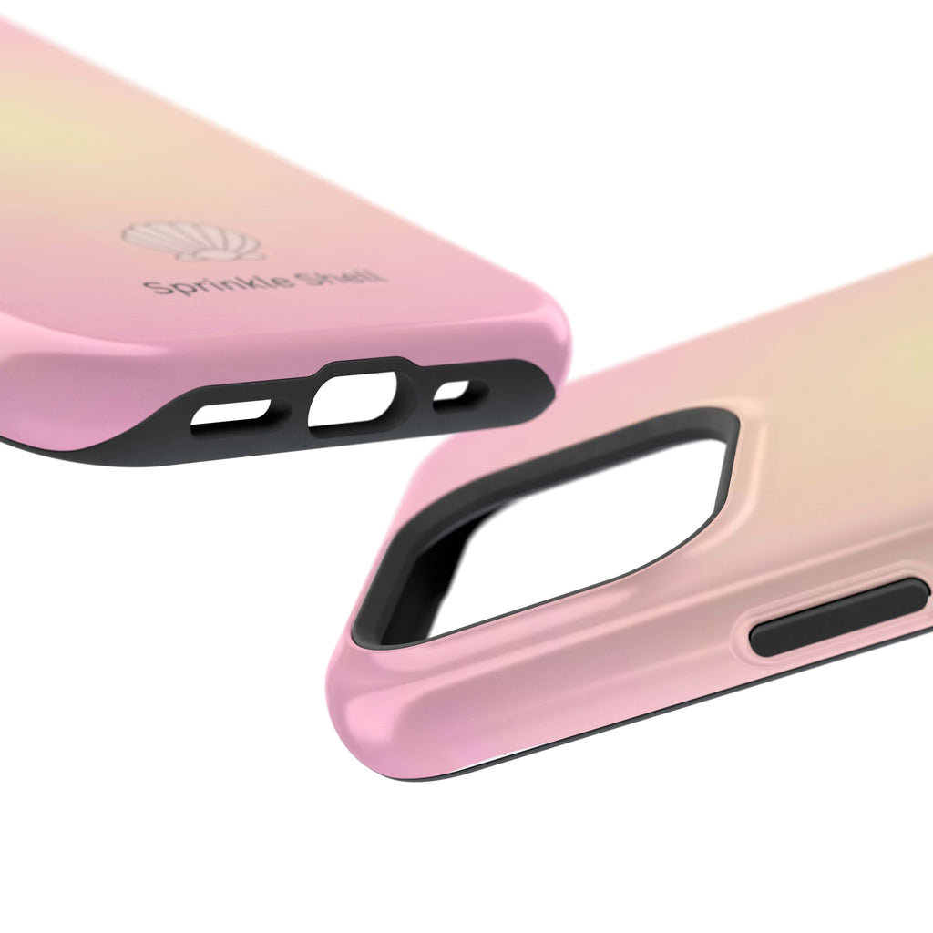 MagSafe light pink and yellow aura case