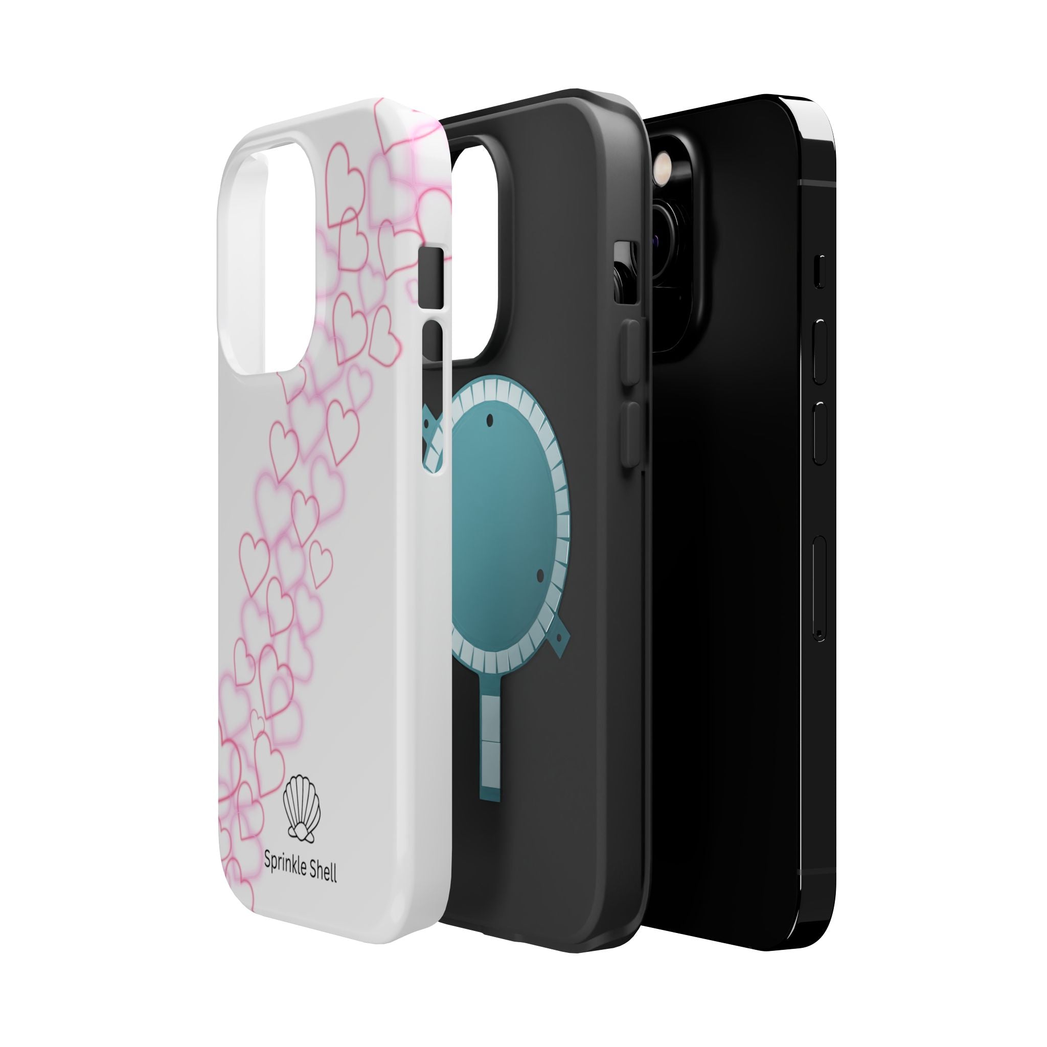 MagSafe pink hearts phone case