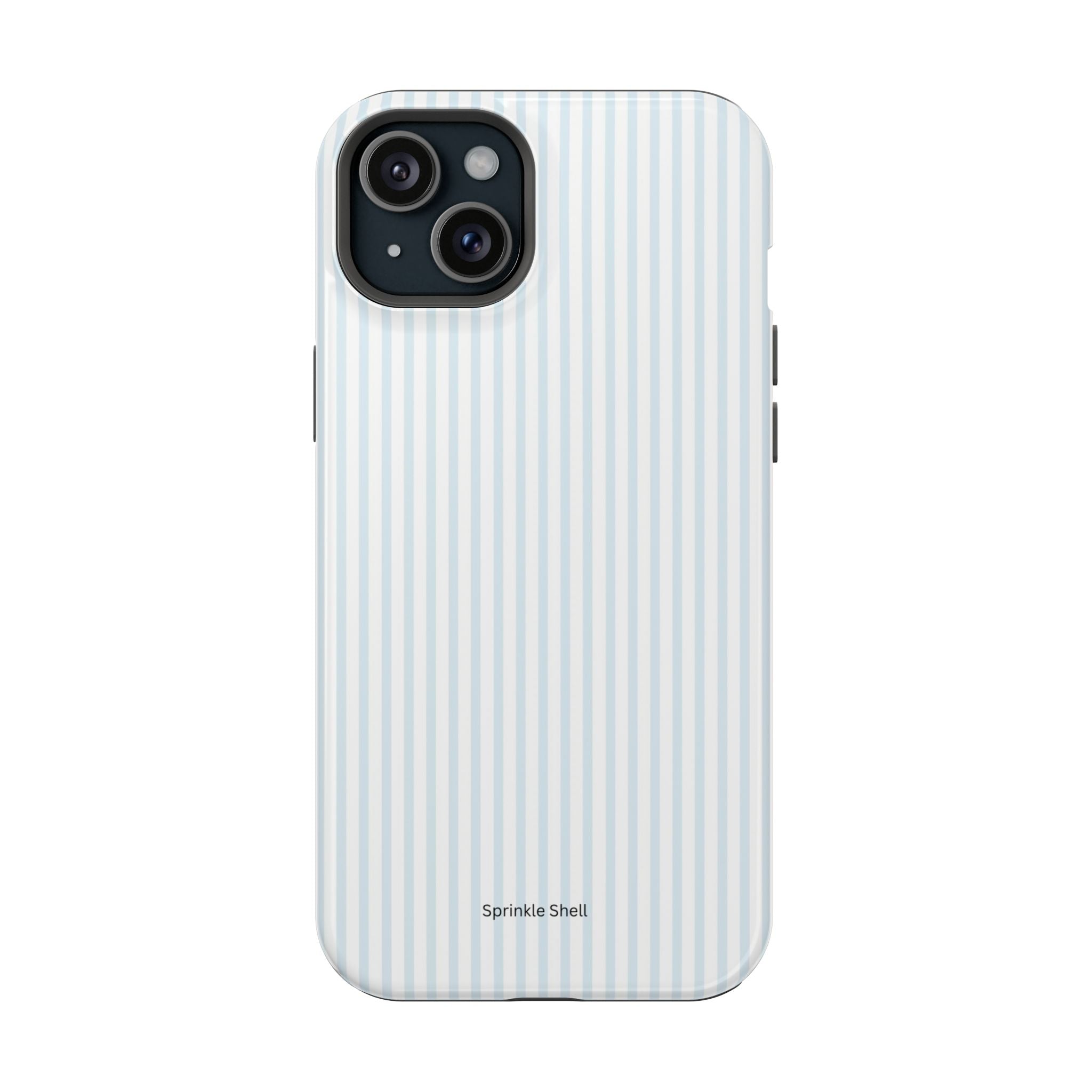 MagSafe light blue stripes iphone case
