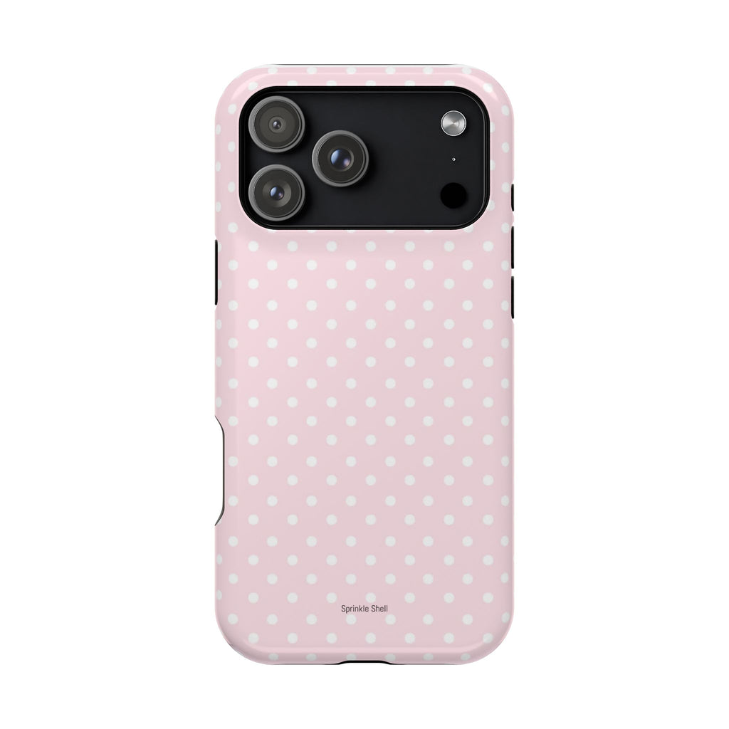 MagSafe light pink polka dots case