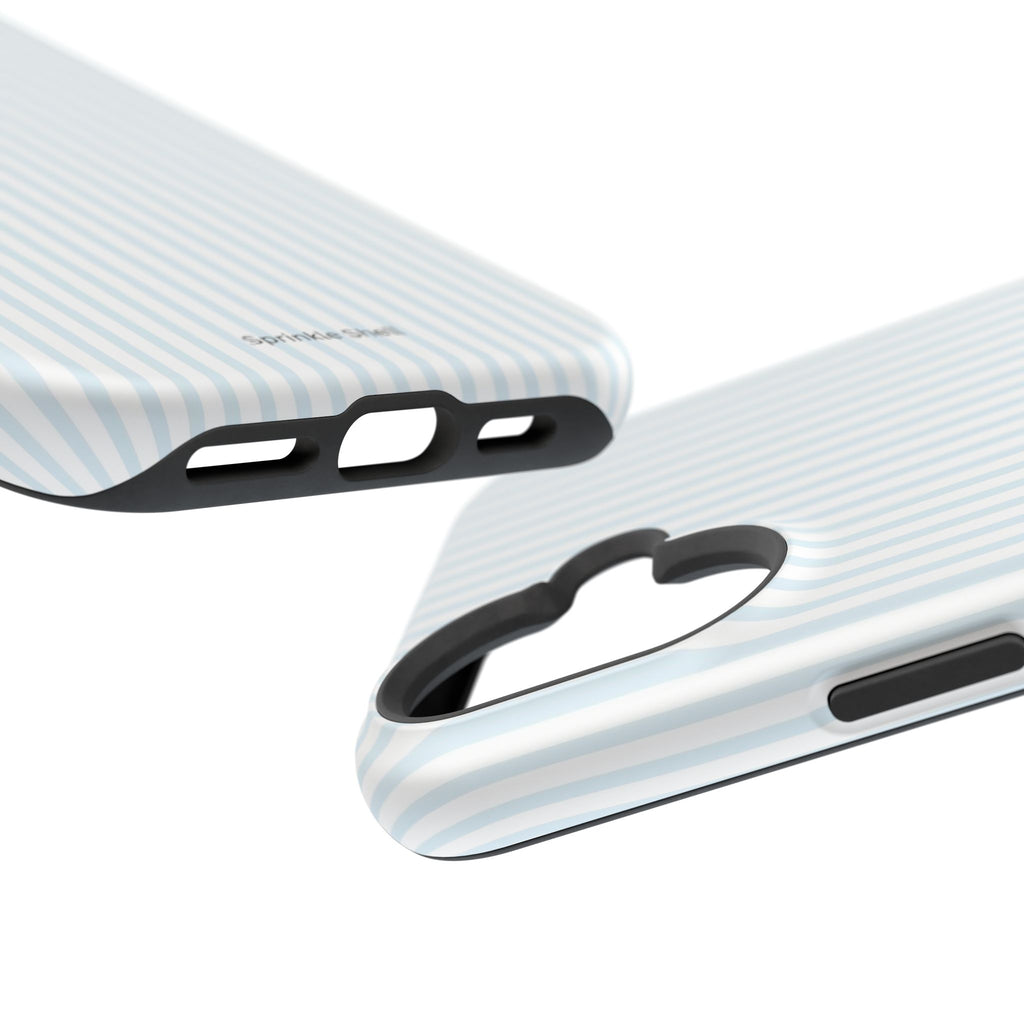 MagSafe light blue stripes iphone case