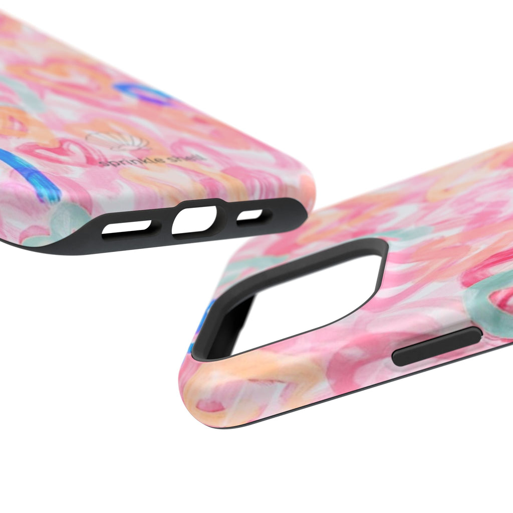 MagSafe rainbow hearts case