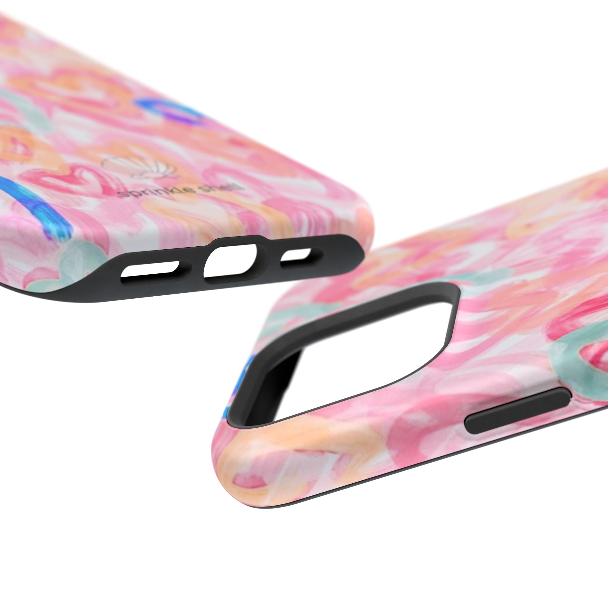 MagSafe rainbow hearts case