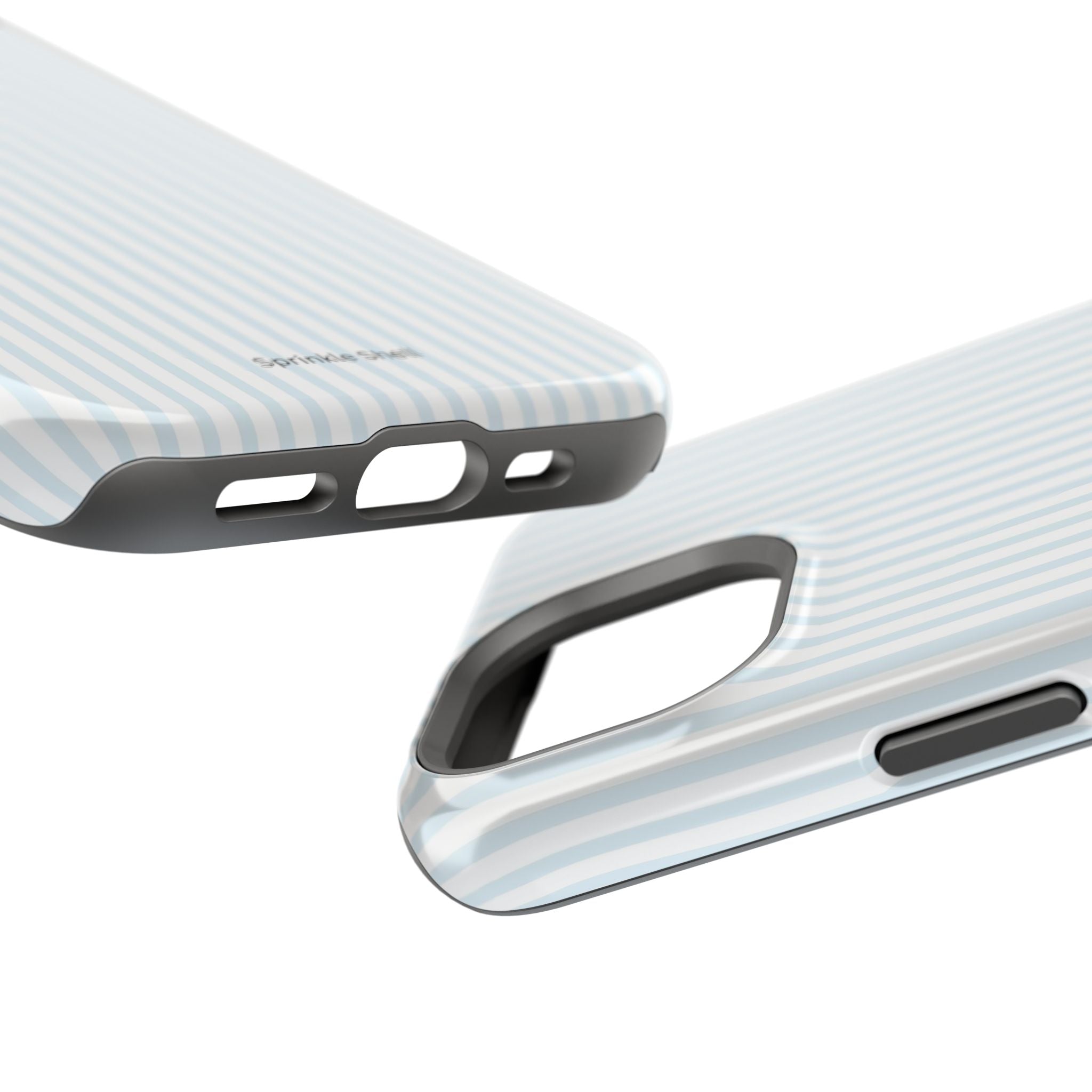 MagSafe light blue stripes iphone case