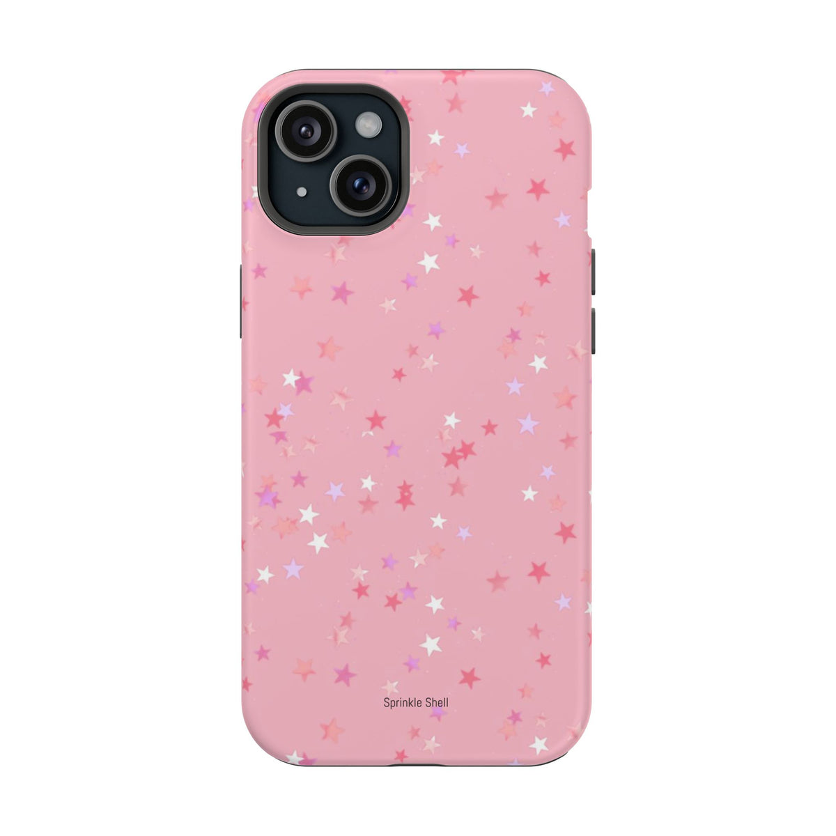 MagSafe pink multicolor stars case