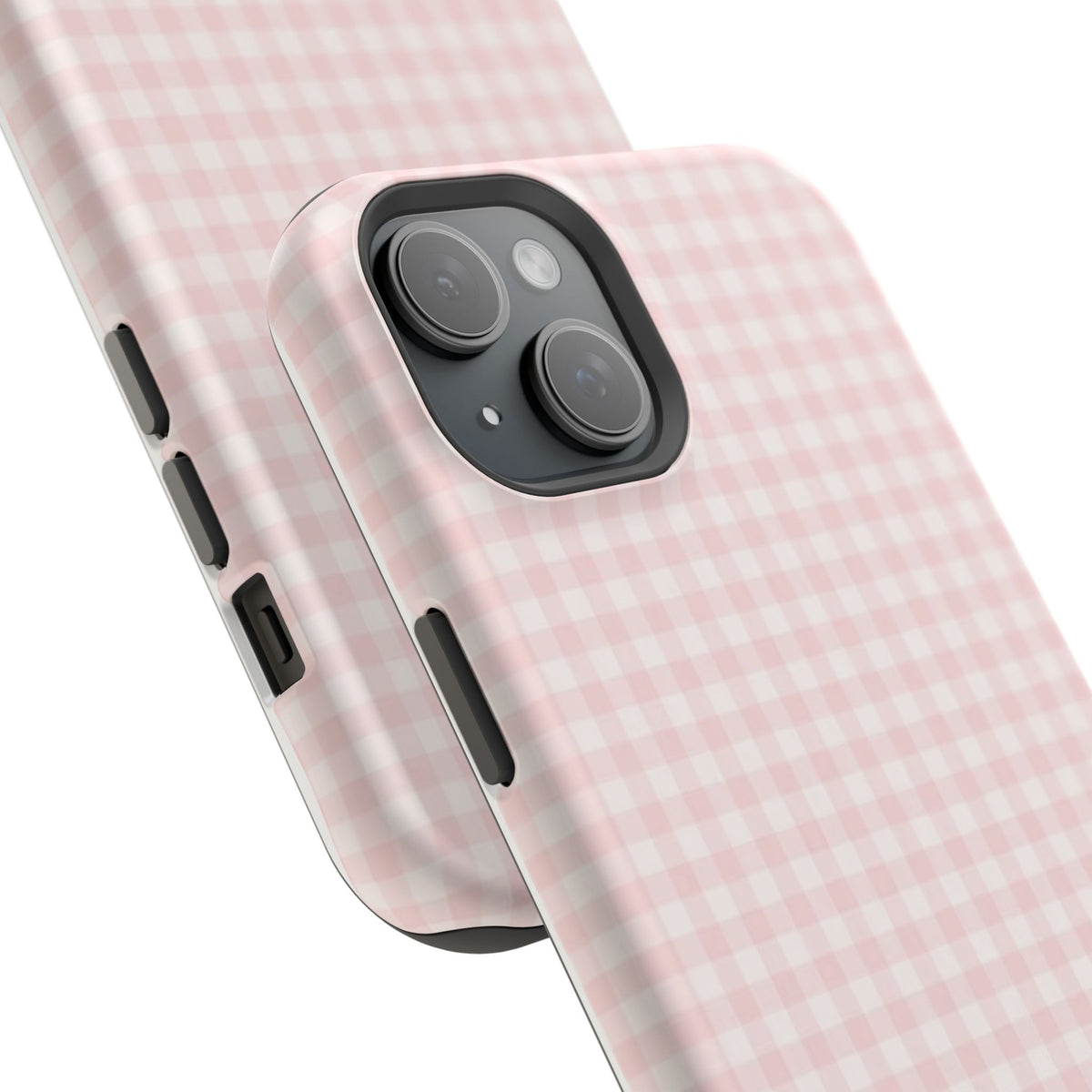 MagSafe light pink plaid case