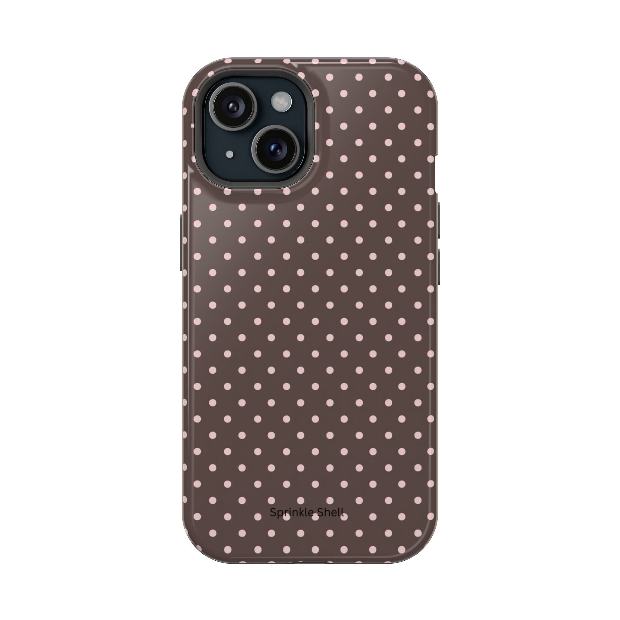 MagSafe Brown And Pink Polkadot Iphone Case