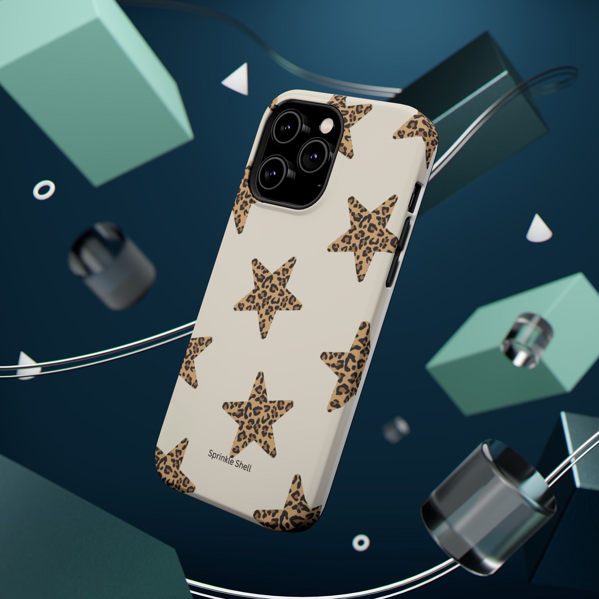 MagSafe Cheetah Print Stars iPhone Case