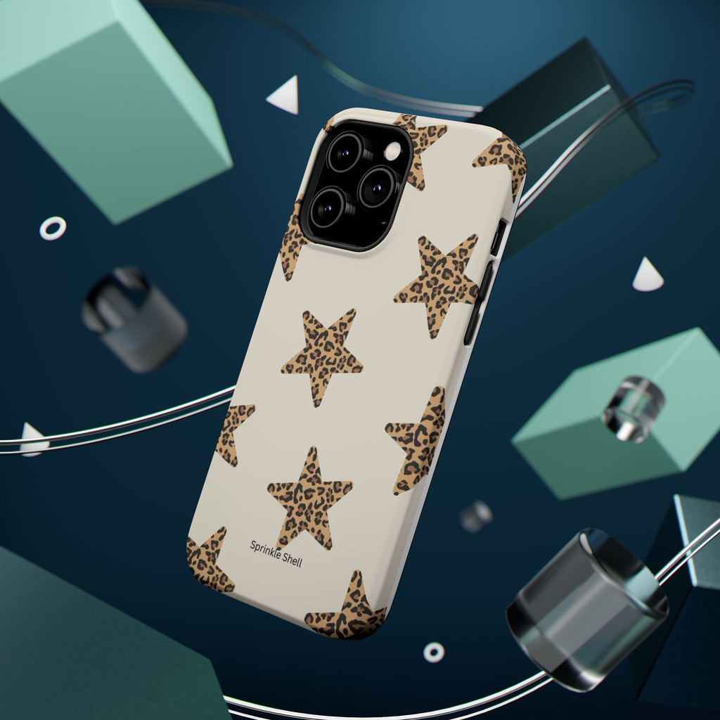 MagSafe Cheetah Print Stars iPhone Case