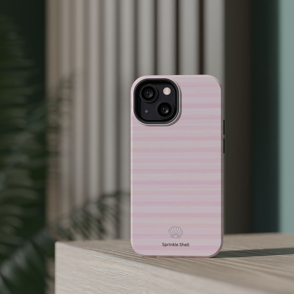 MagSafe pink stripes case