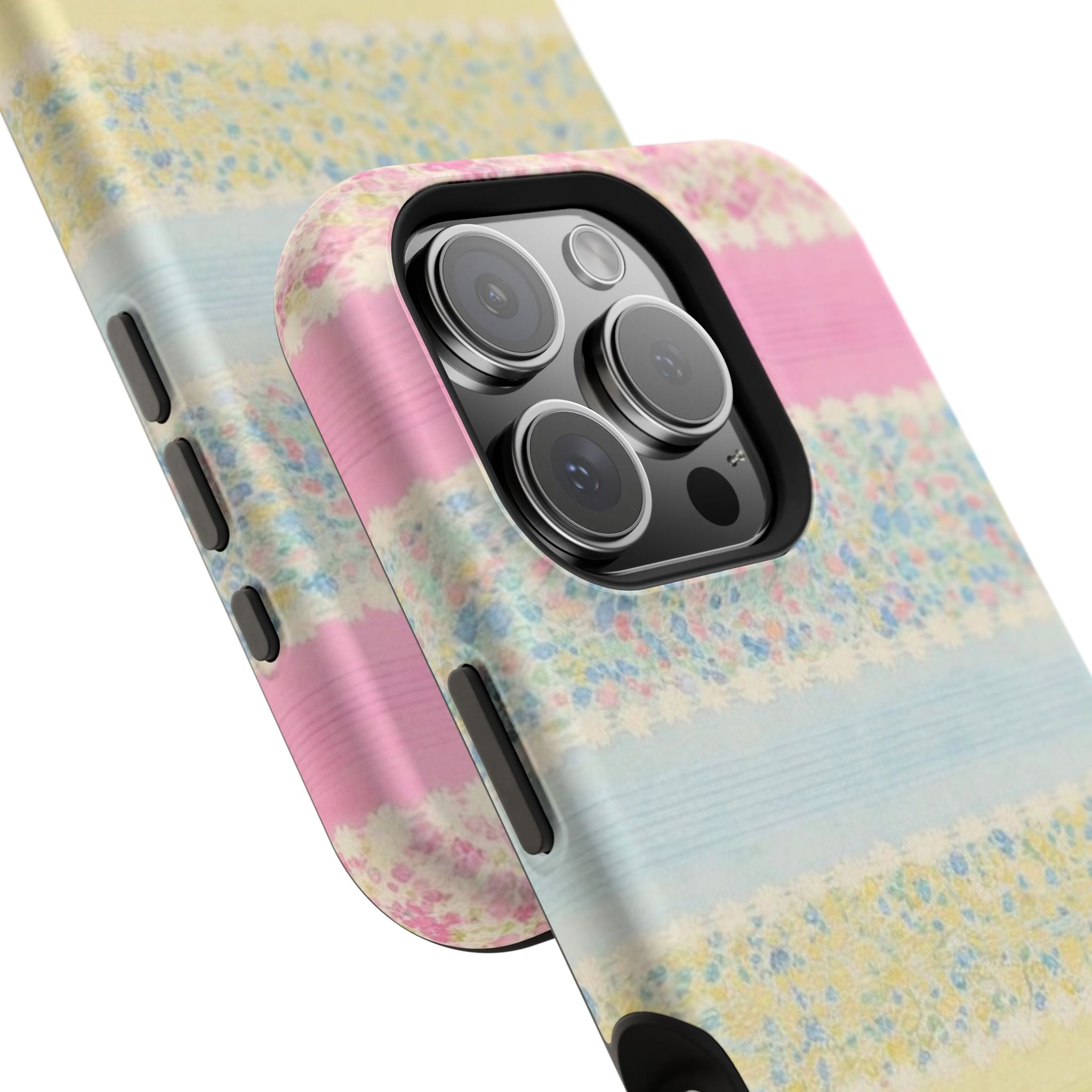 MagSafe pastel floral striped case