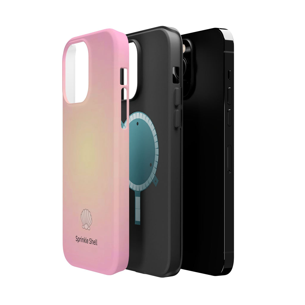 MagSafe light pink and yellow aura case