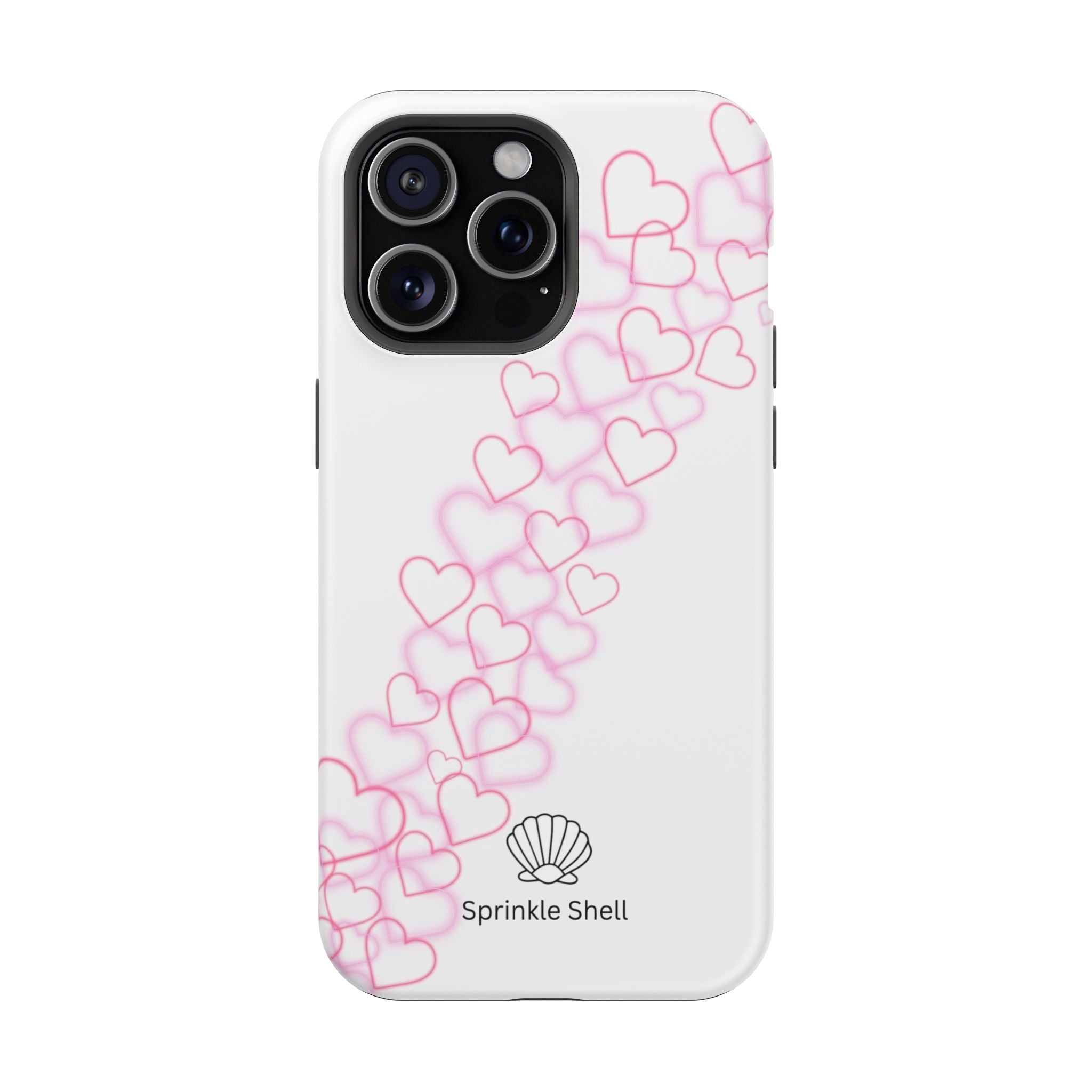 MagSafe pink hearts phone case