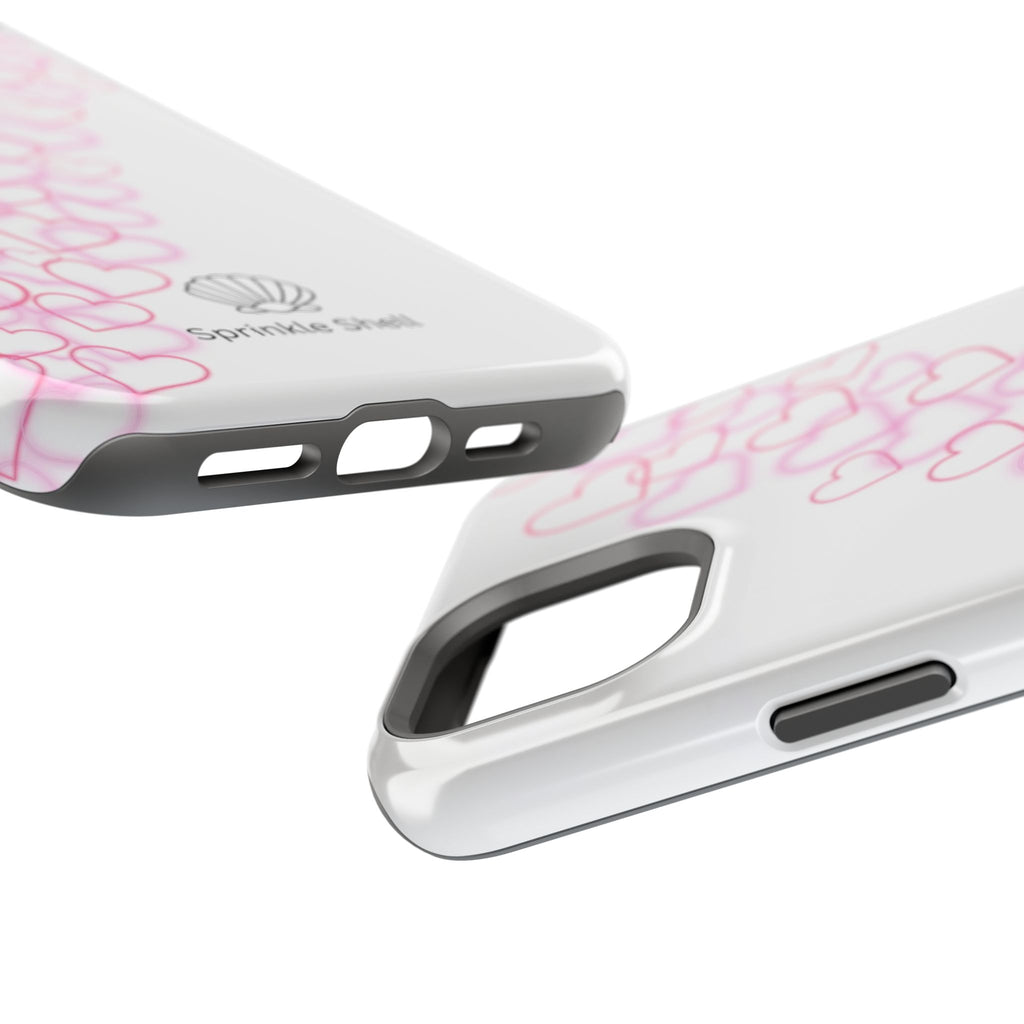 MagSafe pink hearts phone case