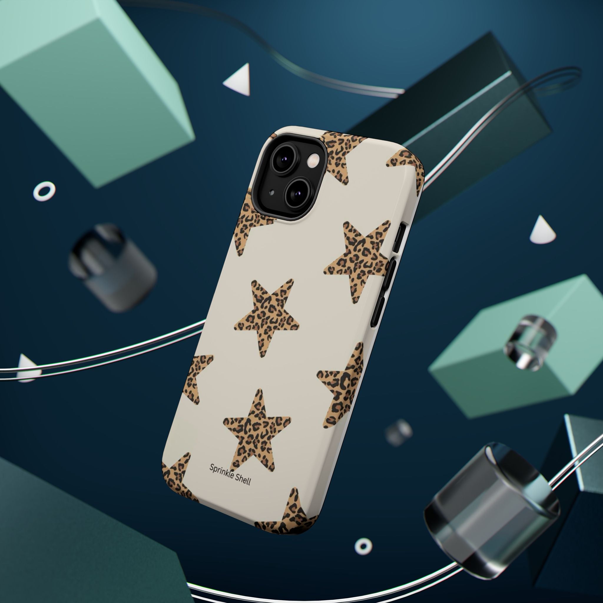 MagSafe Cheetah Print Stars iPhone Case