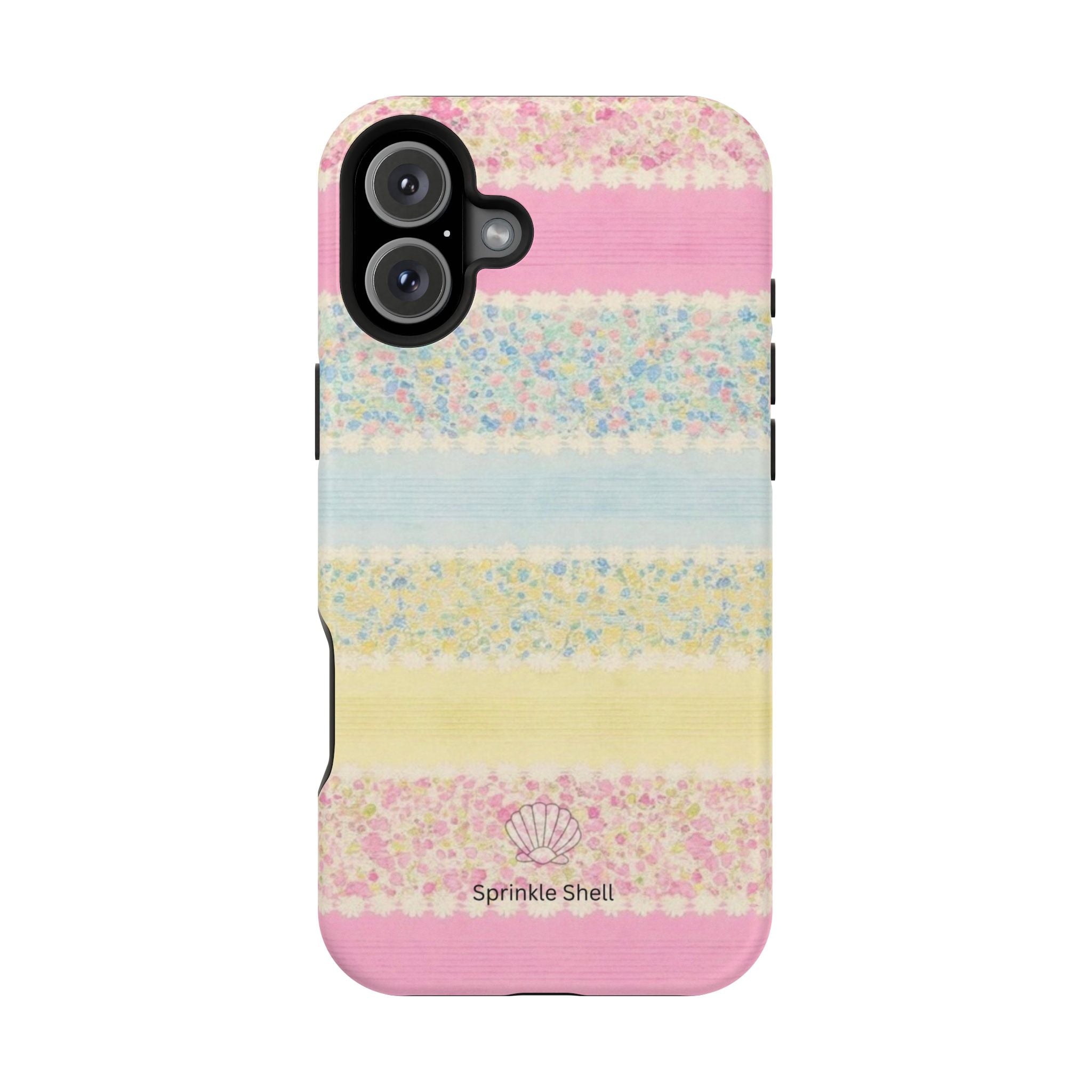 MagSafe pastel floral striped case