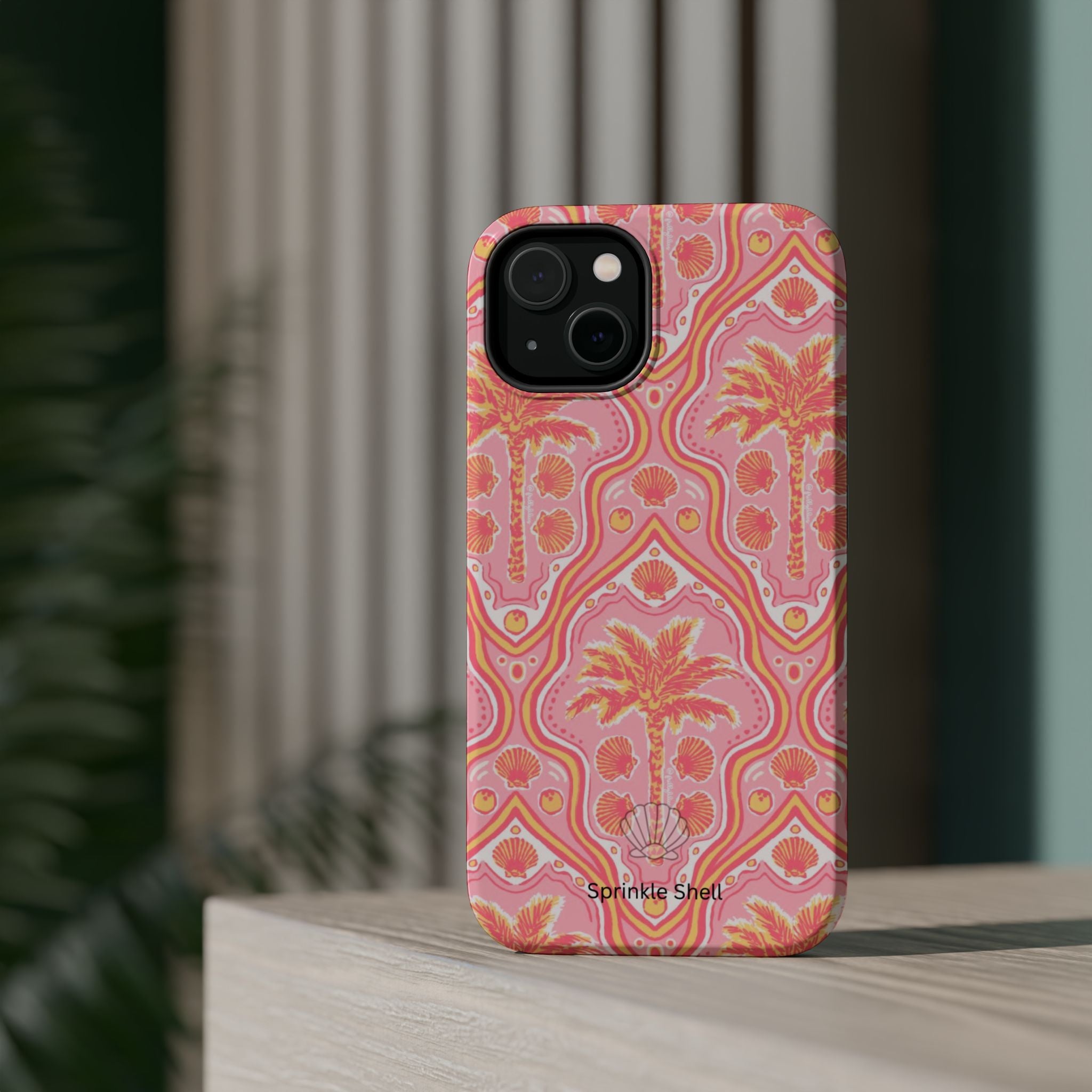 MagSafe pink pink summer palm tree case