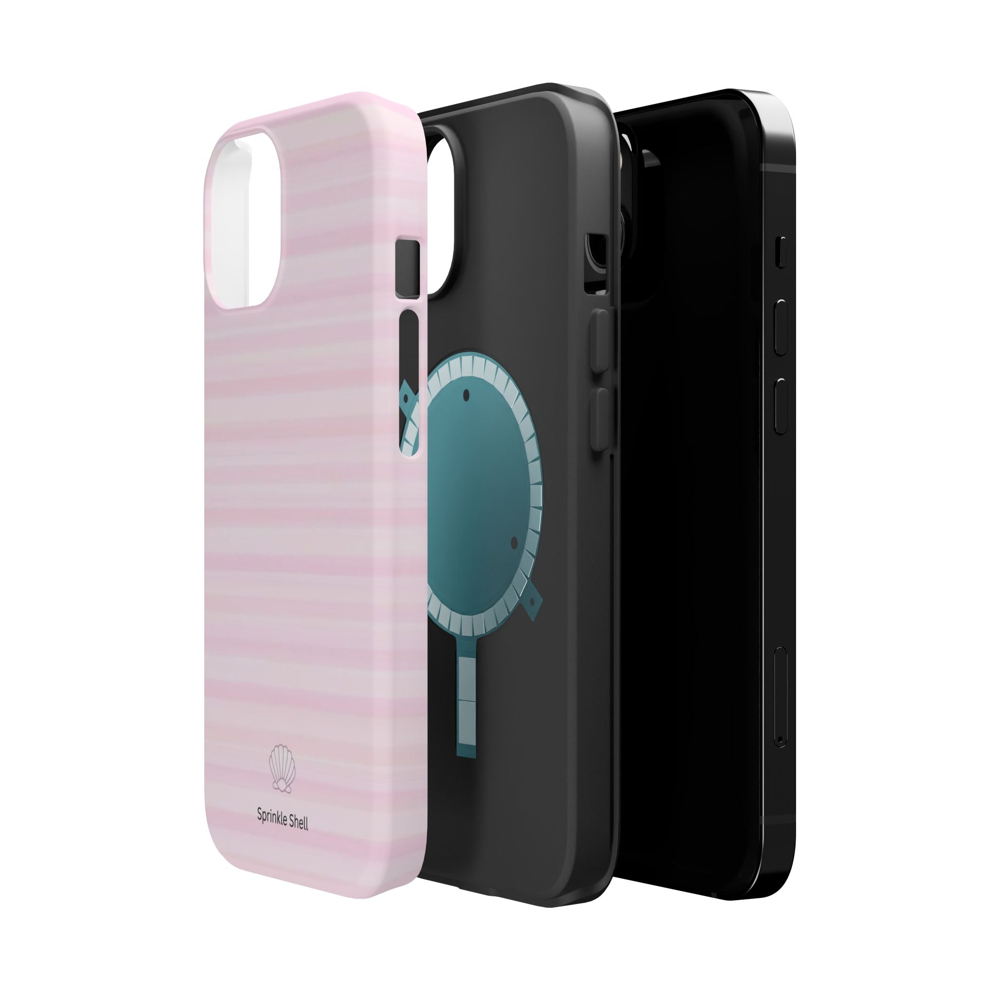 MagSafe pink stripes case