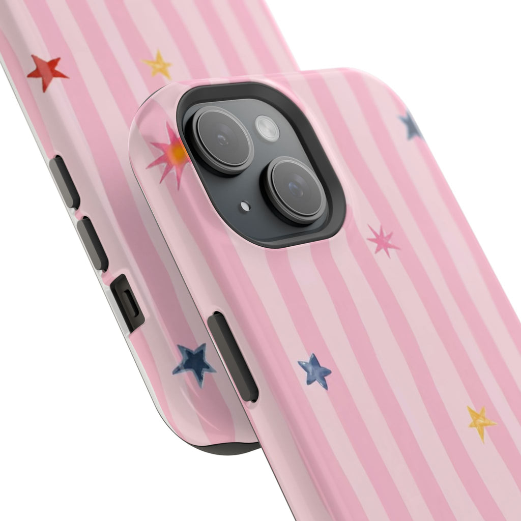 MagSafe pink lines & stars case