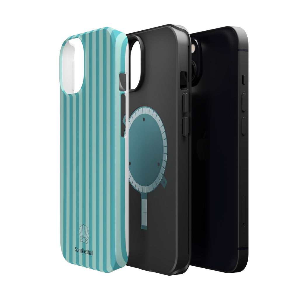 MagSafe teal striped case