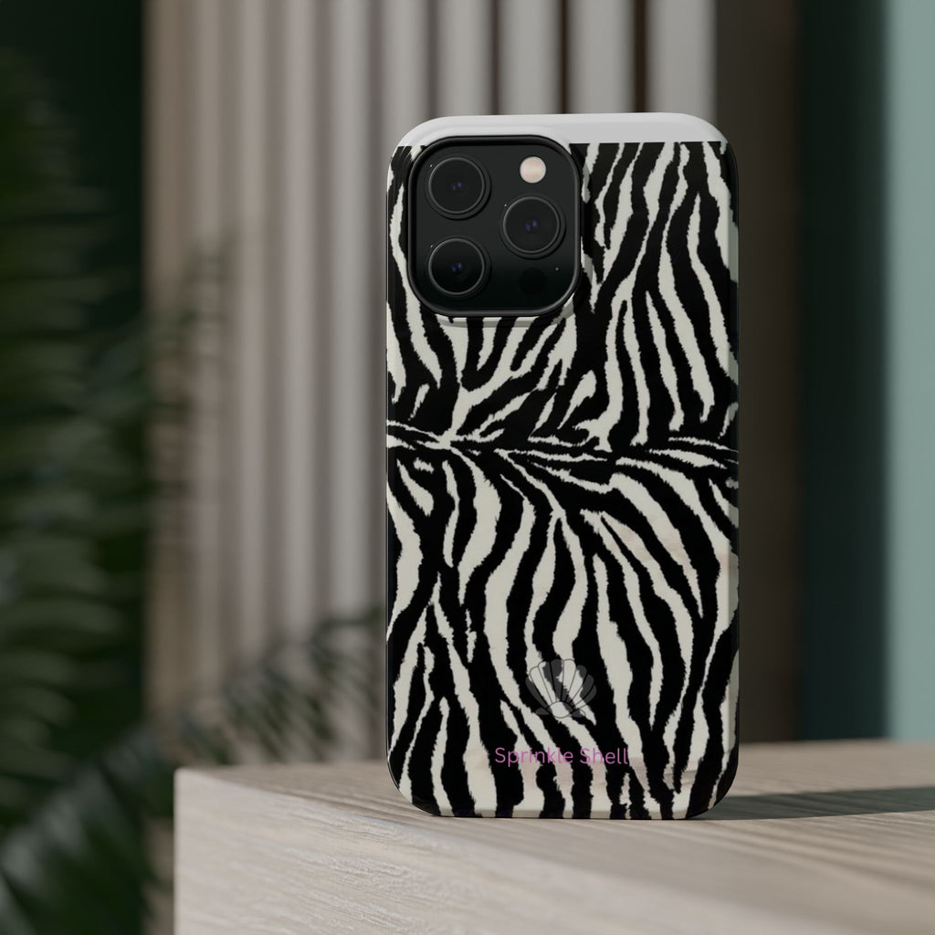 MagSafe black zebra print case