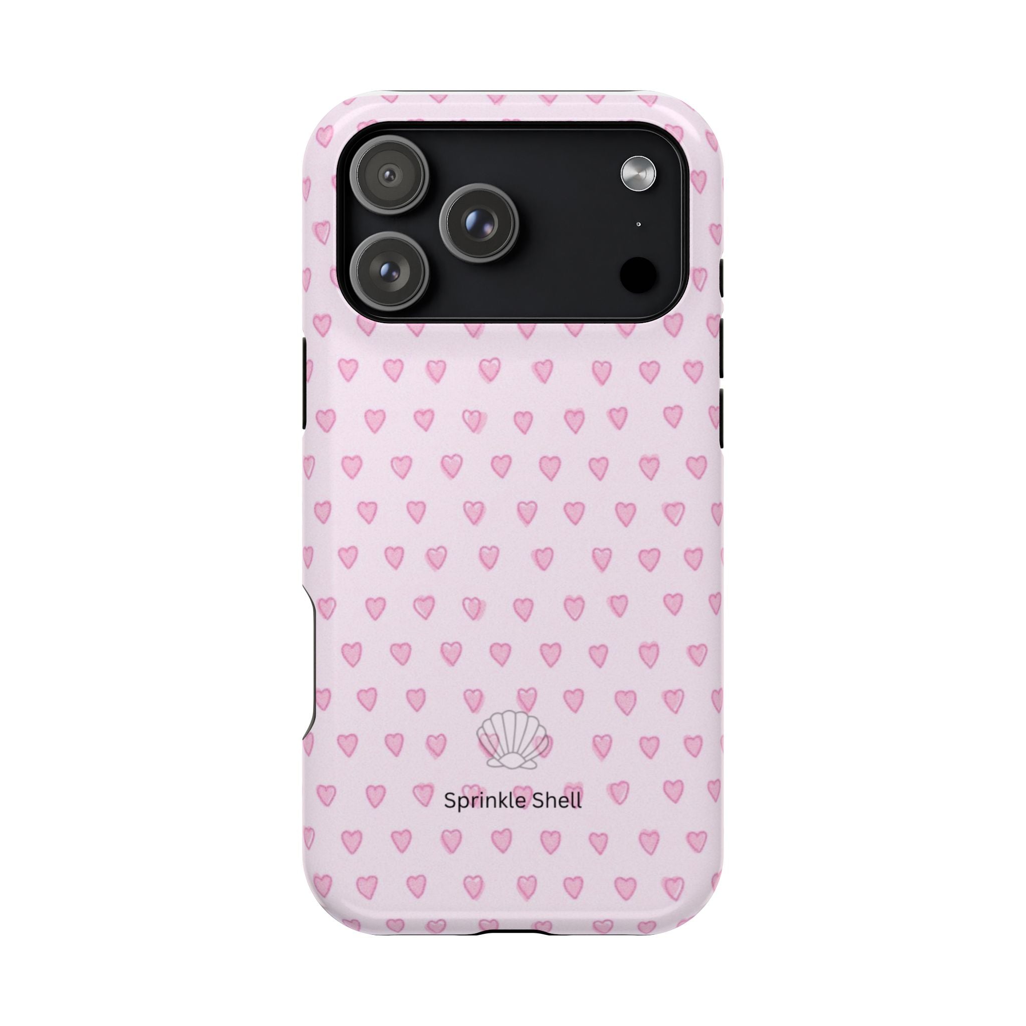 MagSafe pink hearts case