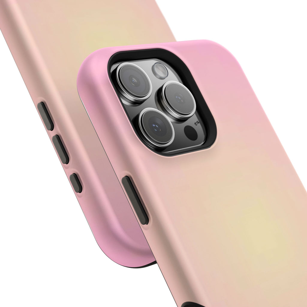 MagSafe light pink and yellow aura case
