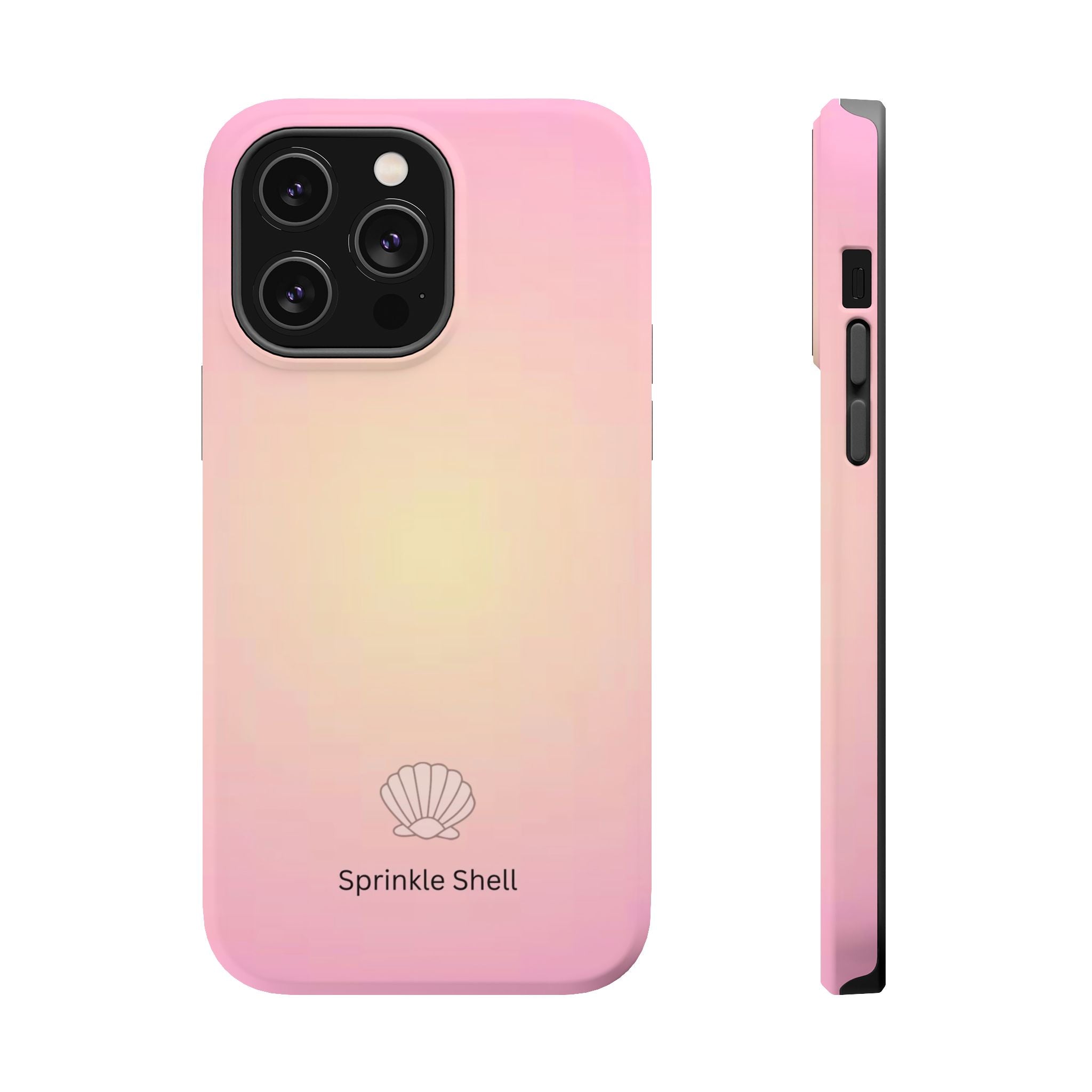 MagSafe light pink and yellow aura case