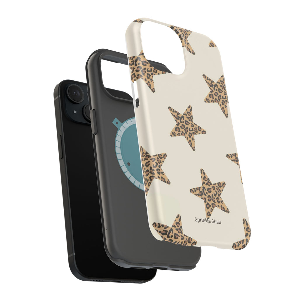 MagSafe Cheetah Print Stars iPhone Case