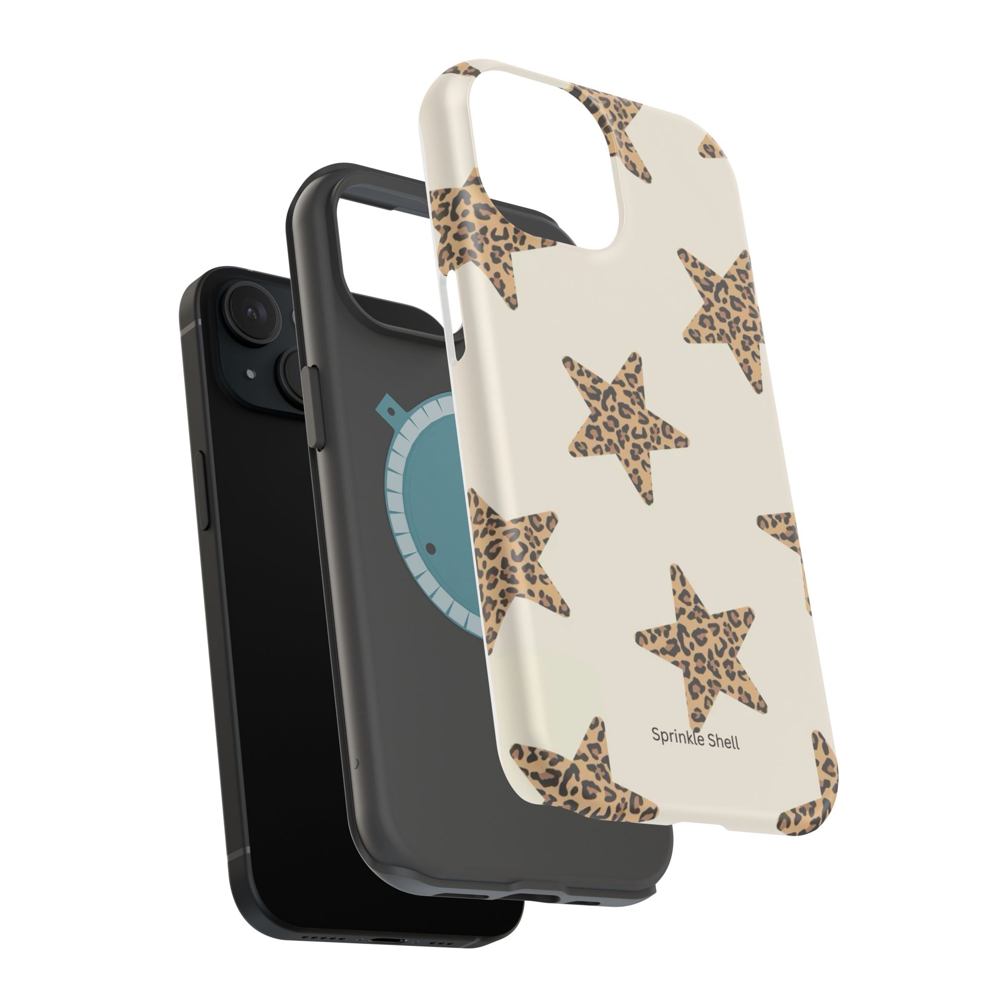 MagSafe Cheetah Print Stars iPhone Case