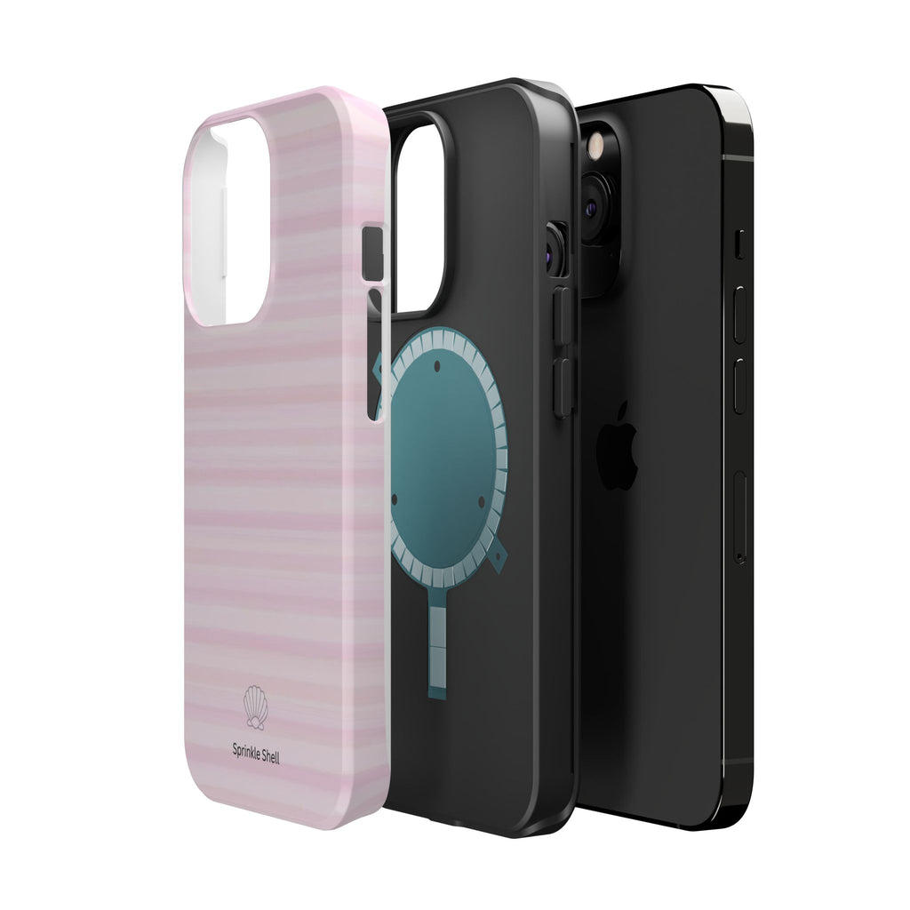 MagSafe pink stripes case