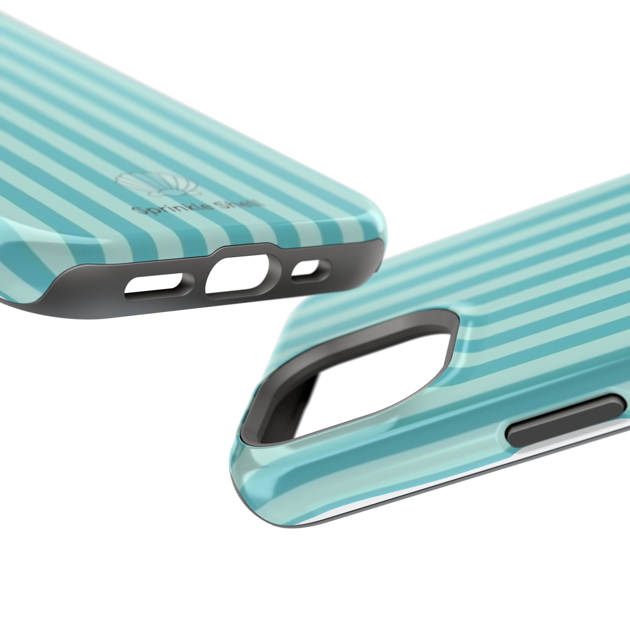 MagSafe teal striped case