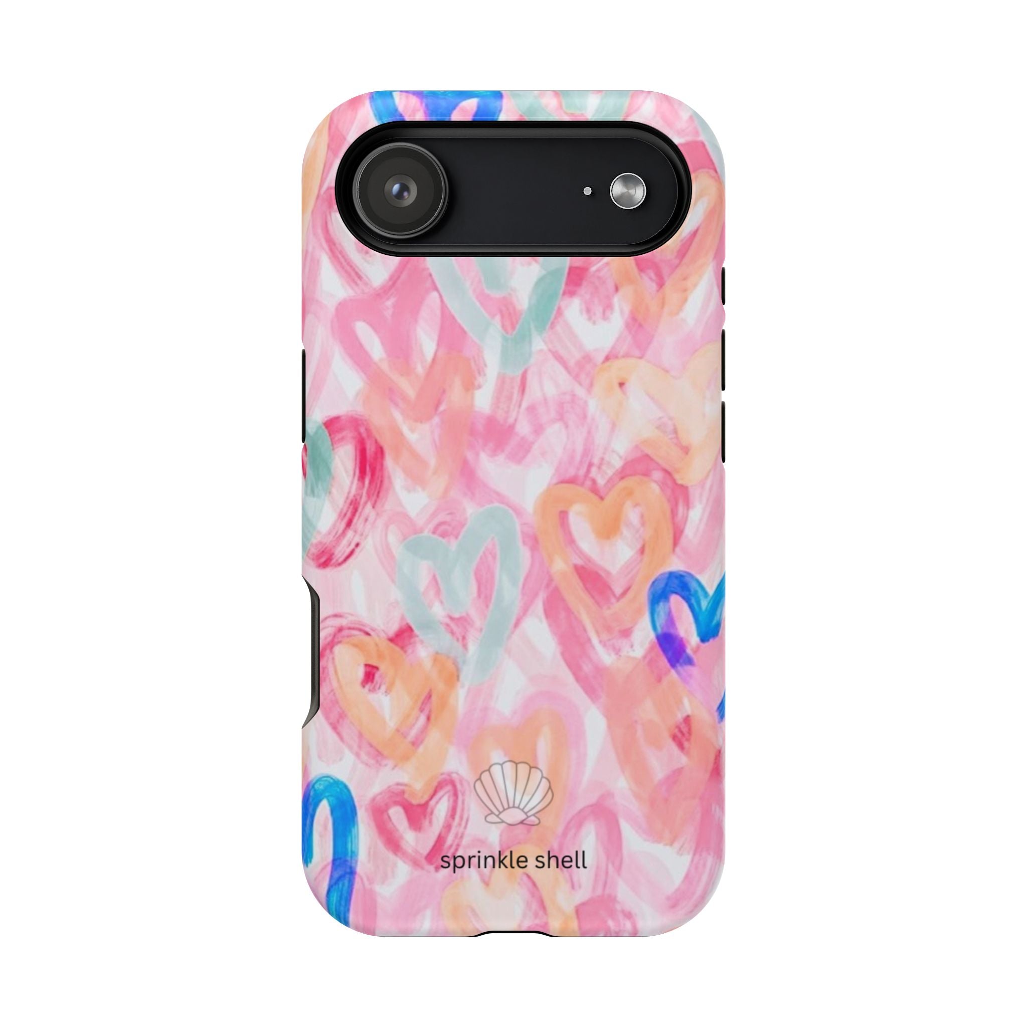 MagSafe rainbow hearts case