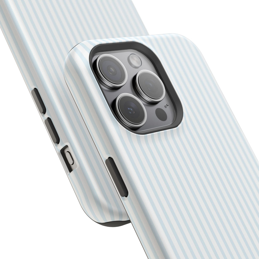MagSafe light blue stripes iphone case