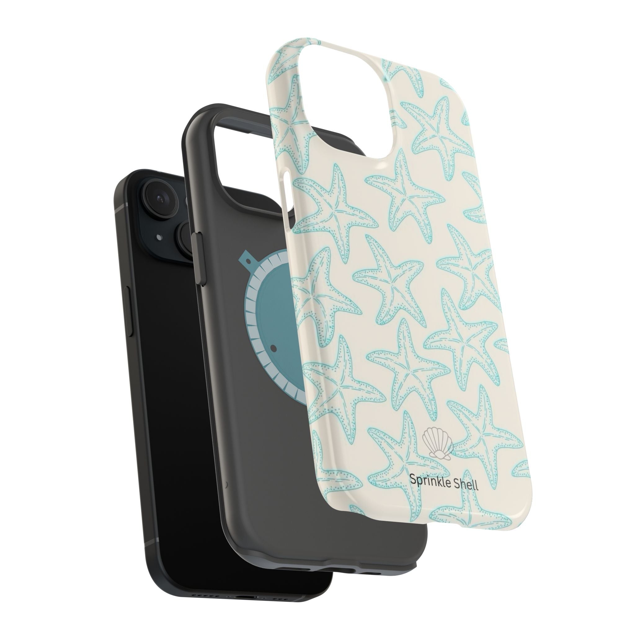 MagSafe teal starfish case