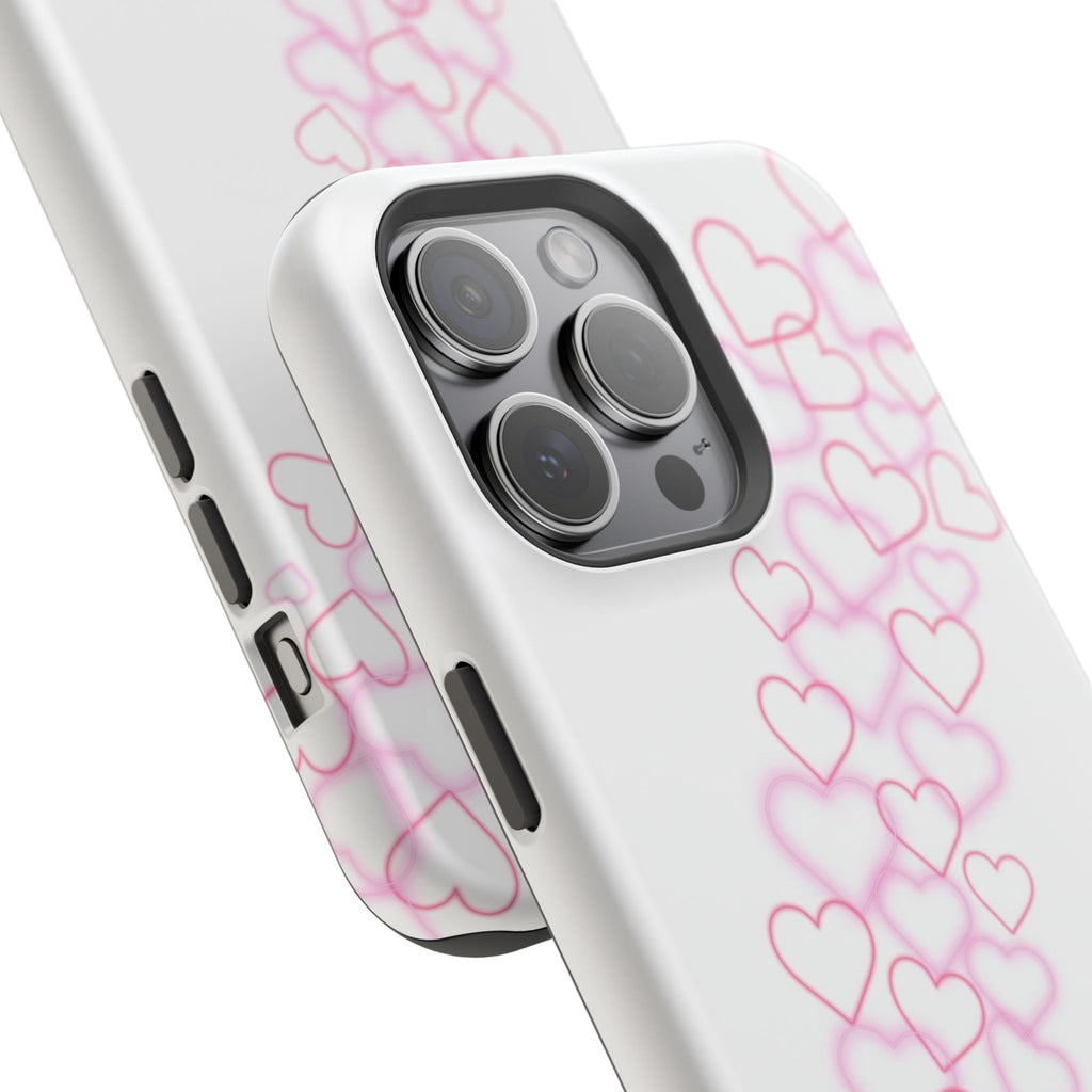 MagSafe pink hearts phone case