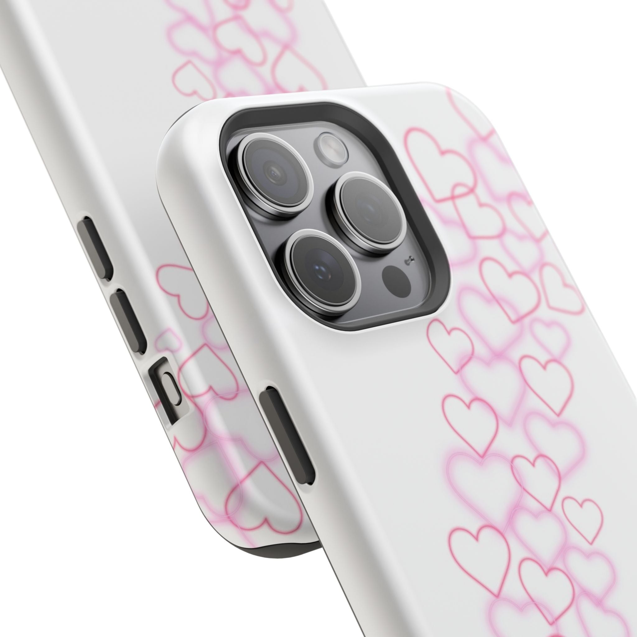 MagSafe pink hearts phone case