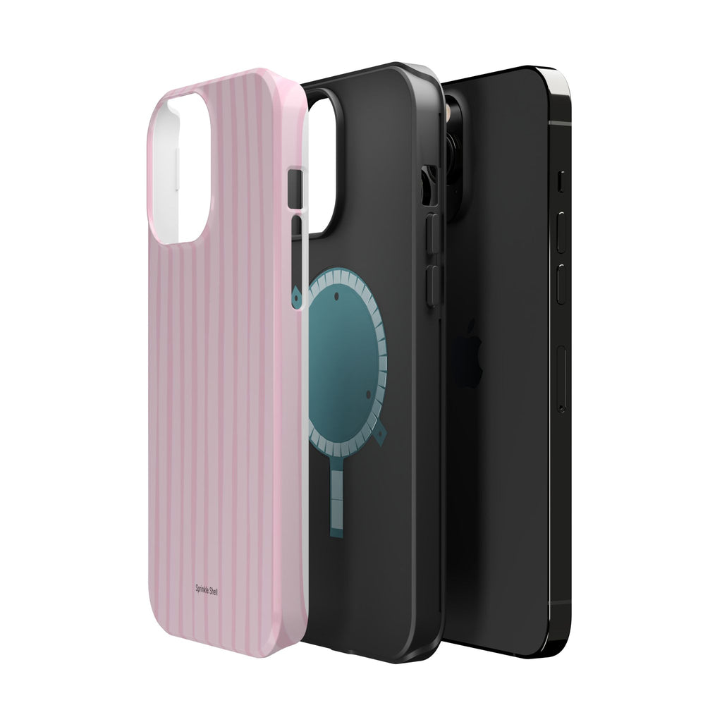 MagSafe pink uneven lines case