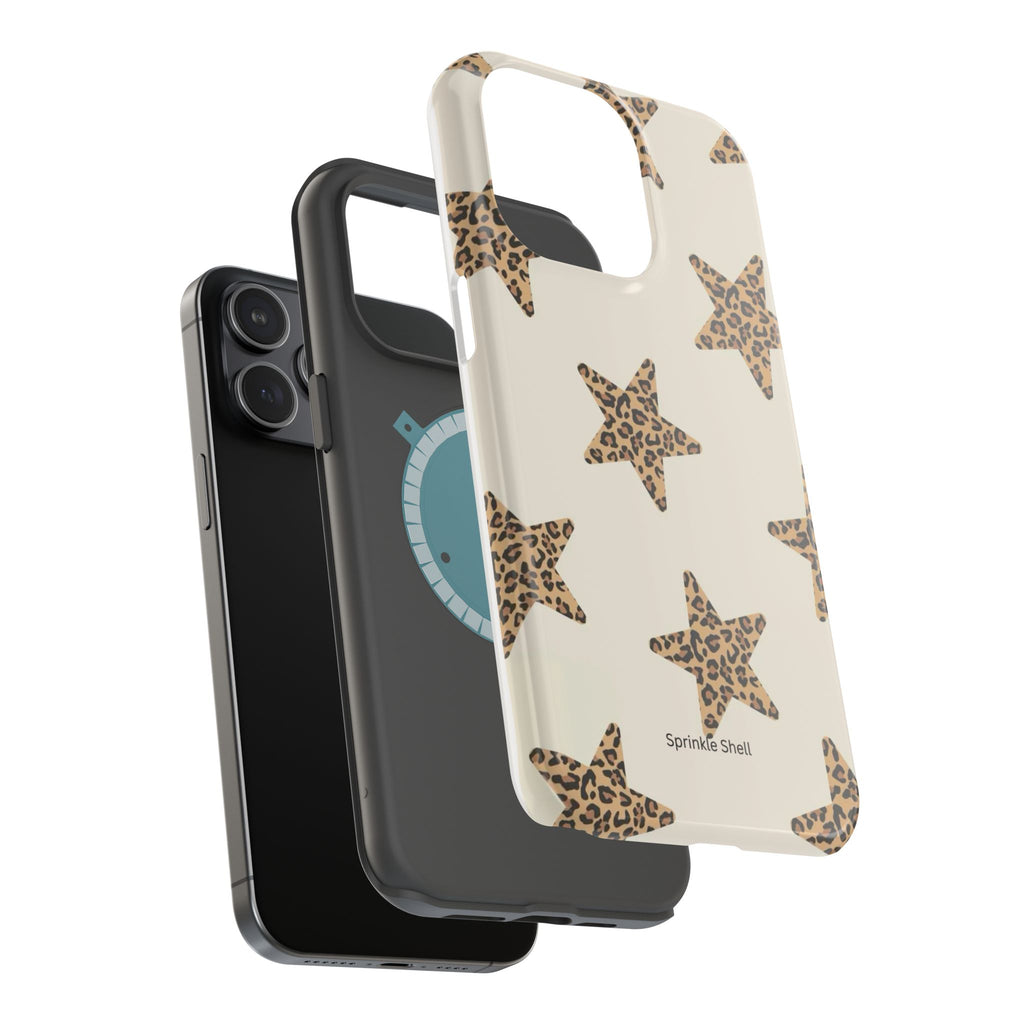 MagSafe Cheetah Print Stars iPhone Case