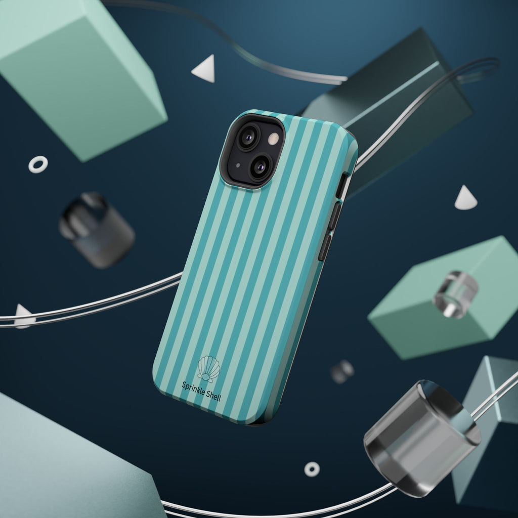 MagSafe teal striped case