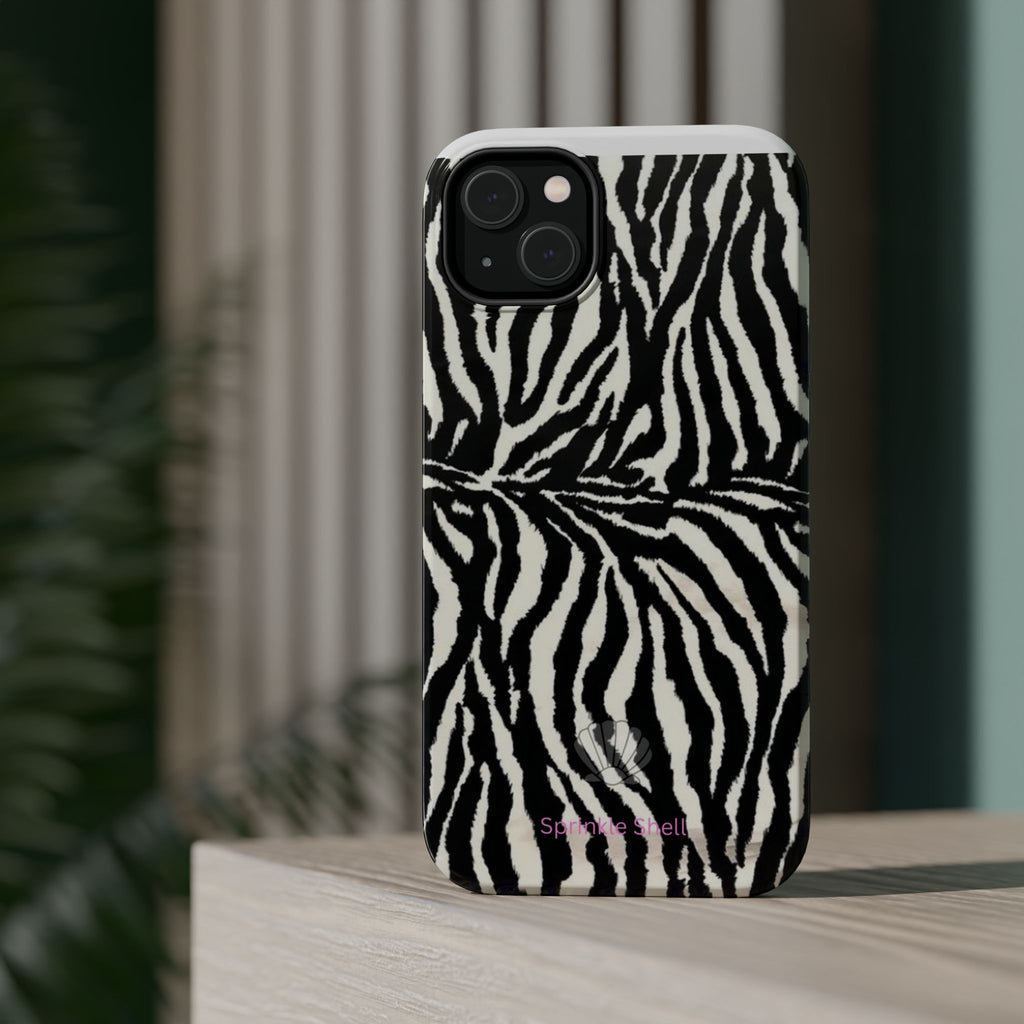 MagSafe black zebra print case