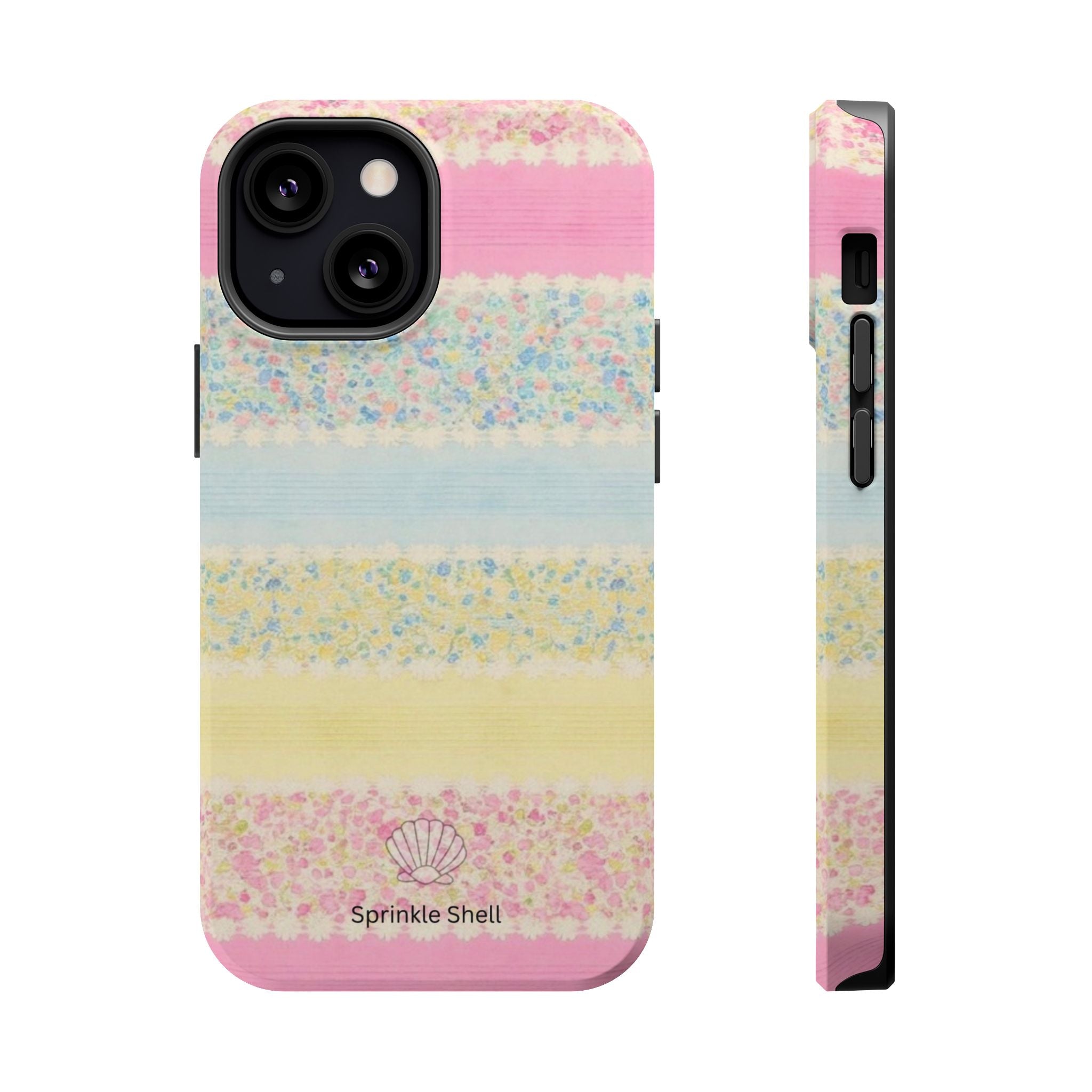 MagSafe pastel floral striped case