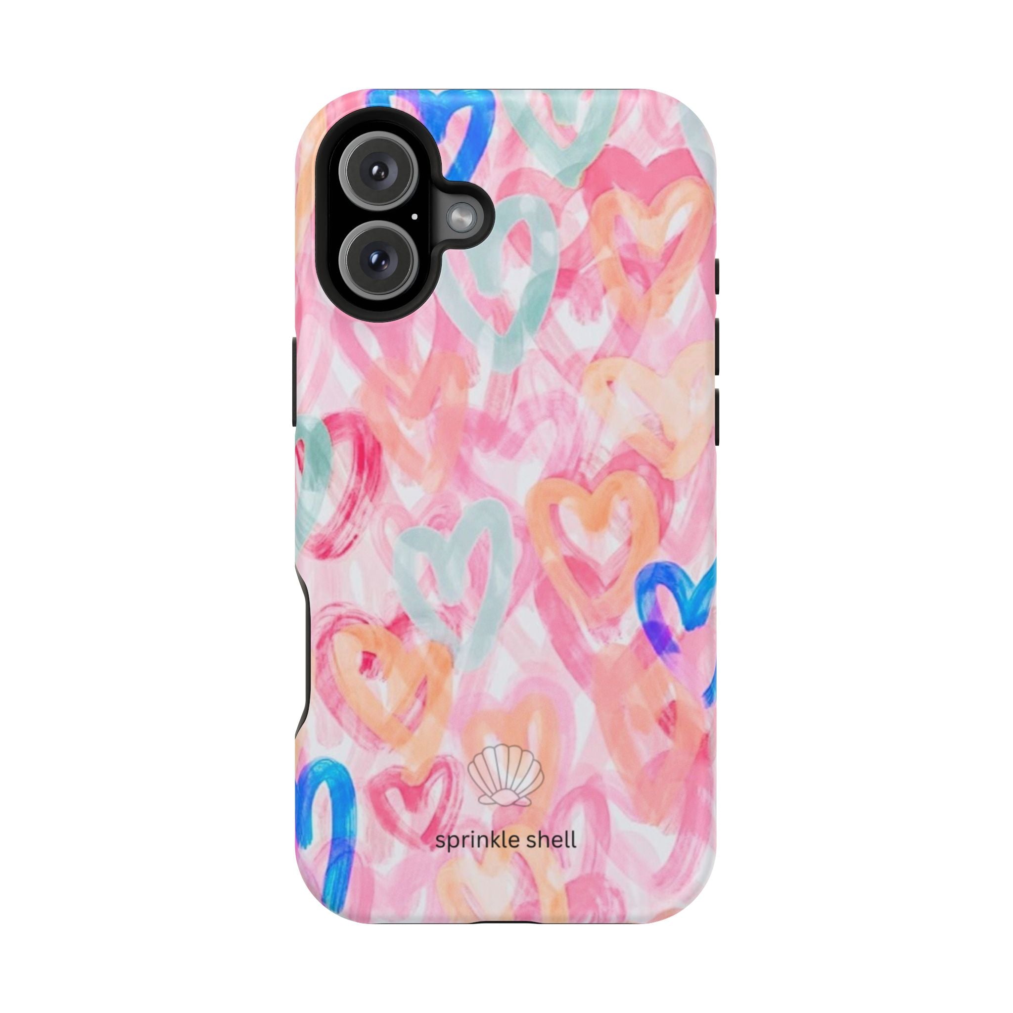 MagSafe rainbow hearts case