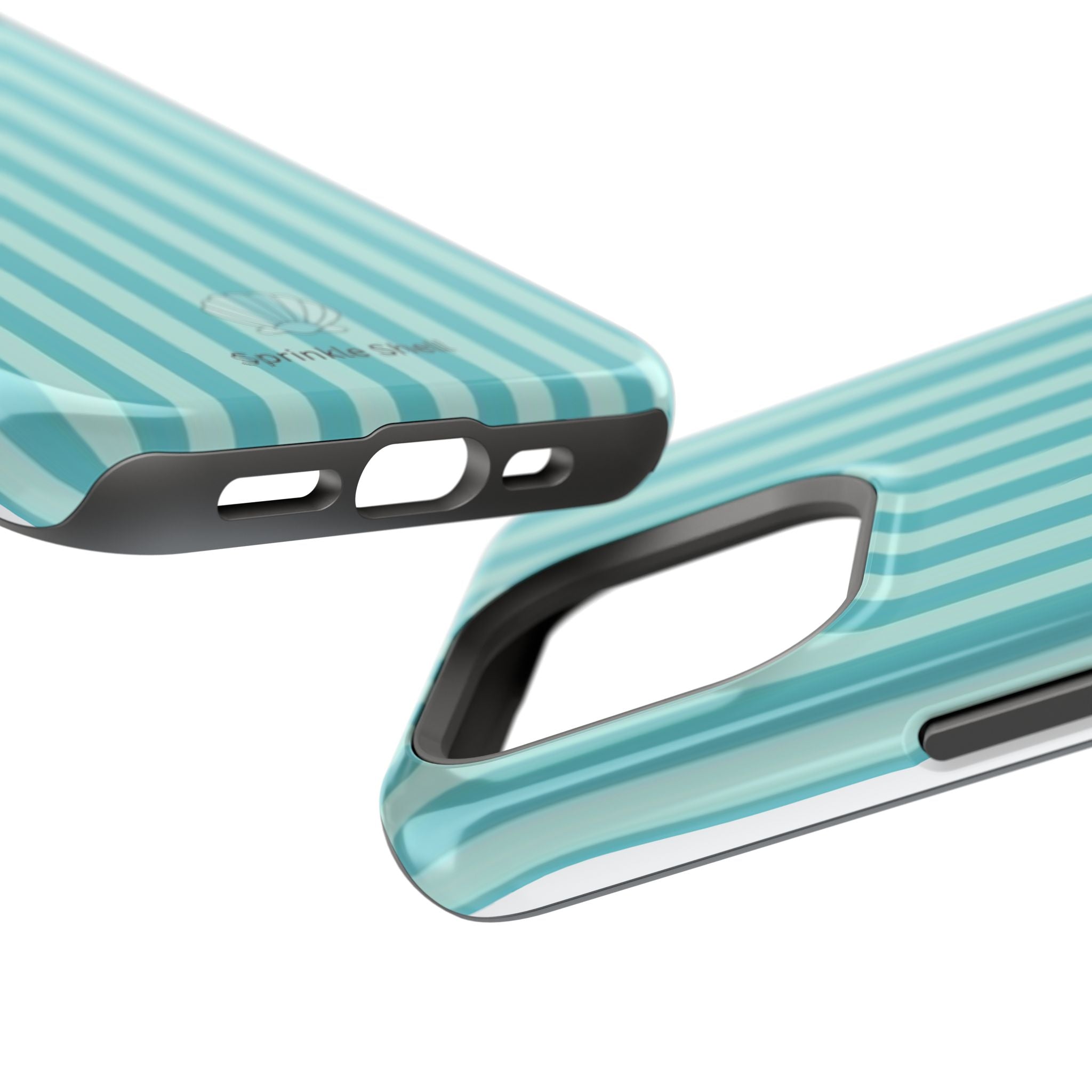 MagSafe teal striped case