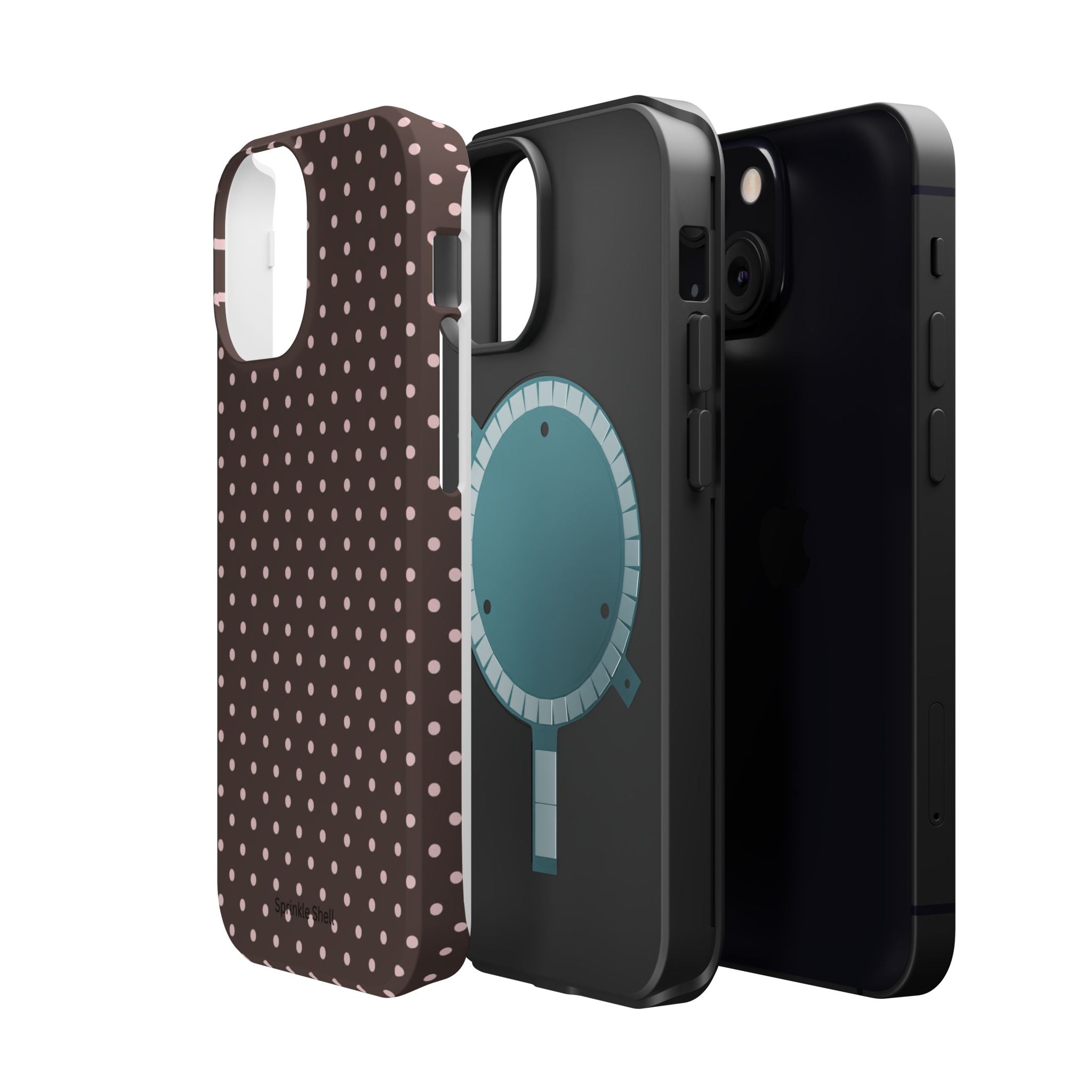 MagSafe Brown And Pink Polkadot Iphone Case