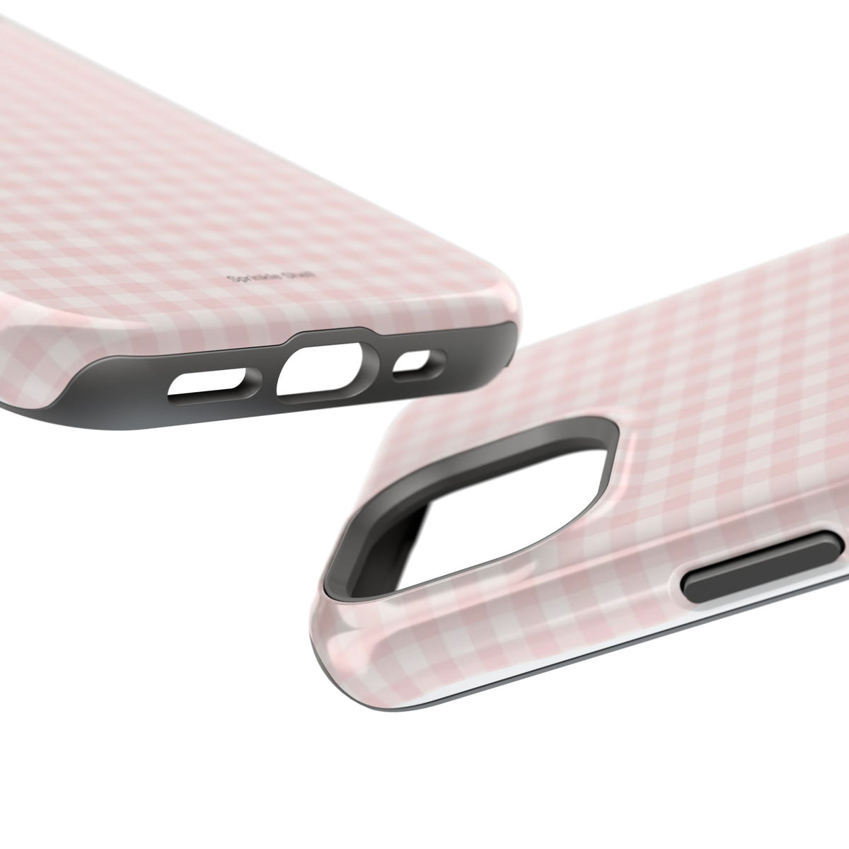 MagSafe light pink plaid case
