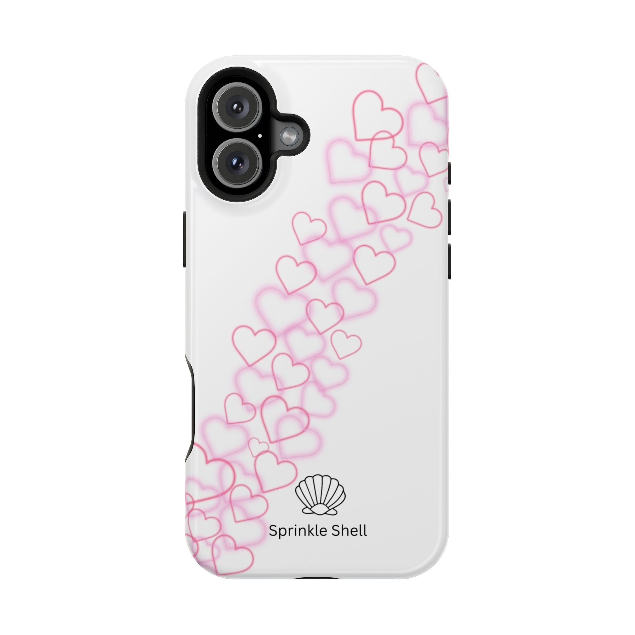 MagSafe pink hearts phone case